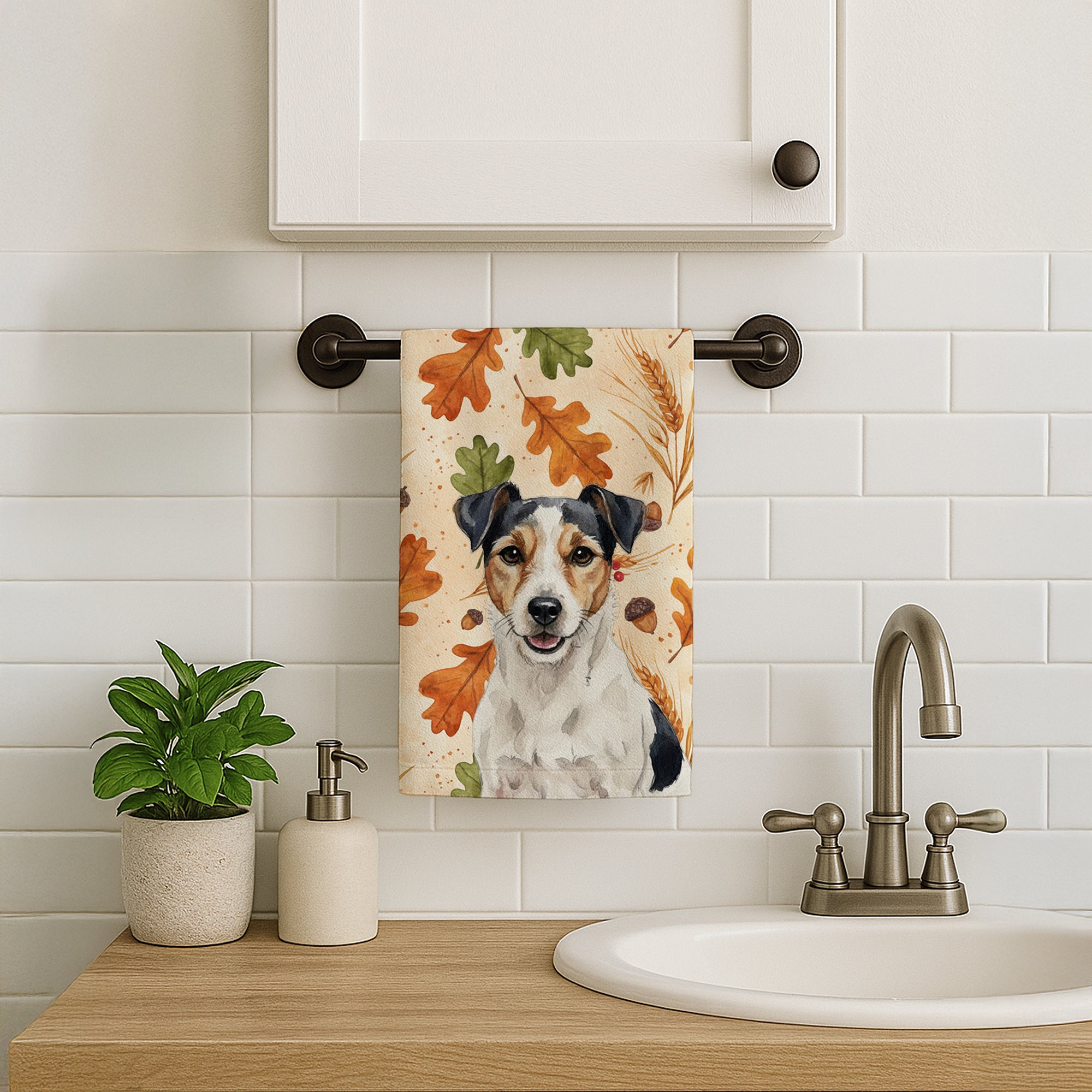 Caroline's Treasures Parson Russell Terrier Heirloom Fall Kitchen Towel