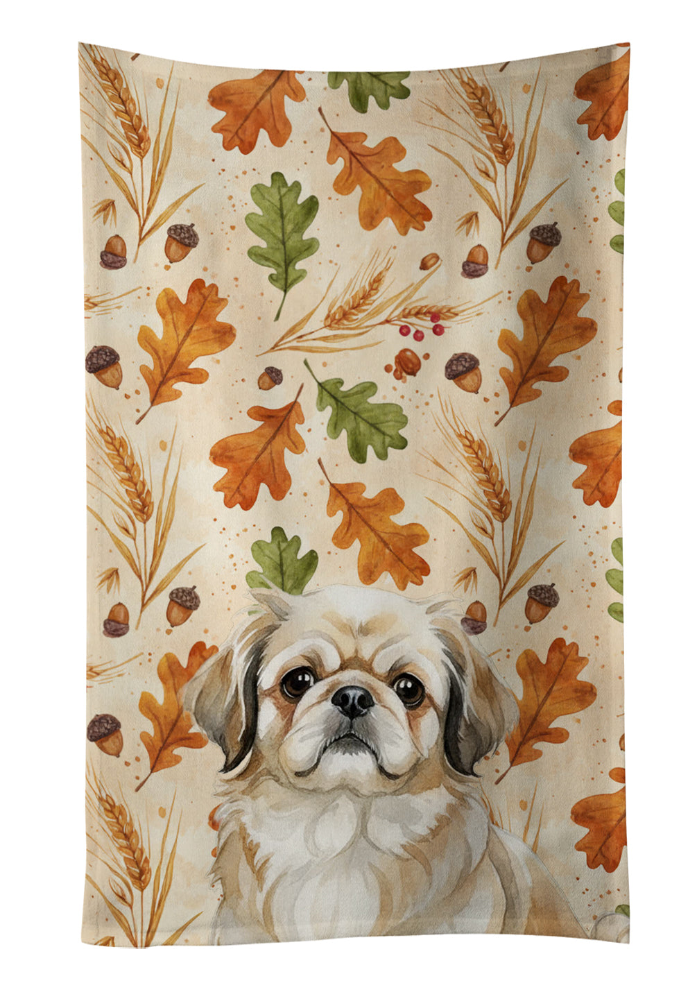 Caroline's Treasures Fawn Pekingese Heirloom Fall Kitchen Towel