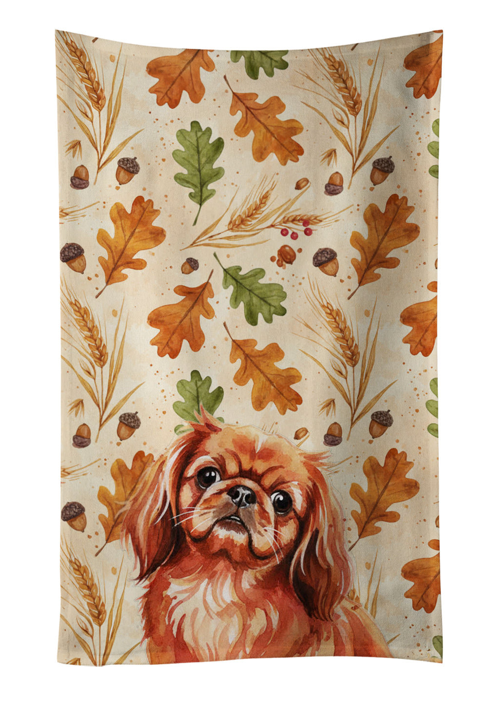 Caroline's Treasures Red Pekingese Heirloom Fall Kitchen Towel