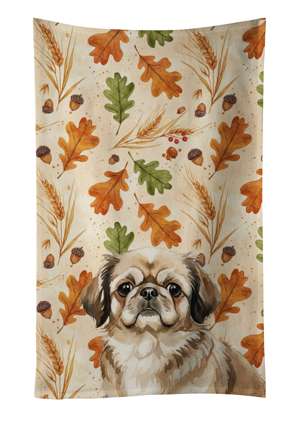 Caroline's Treasures Sable Pekingese Heirloom Fall Kitchen Towel
