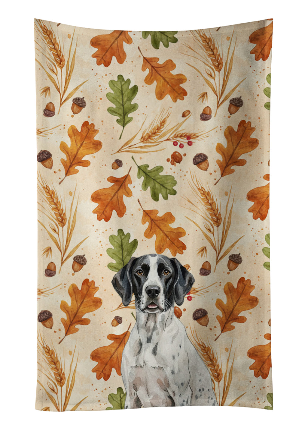 Caroline's Treasures Black and White Pointer Heirloom Fall Kitchen Towel