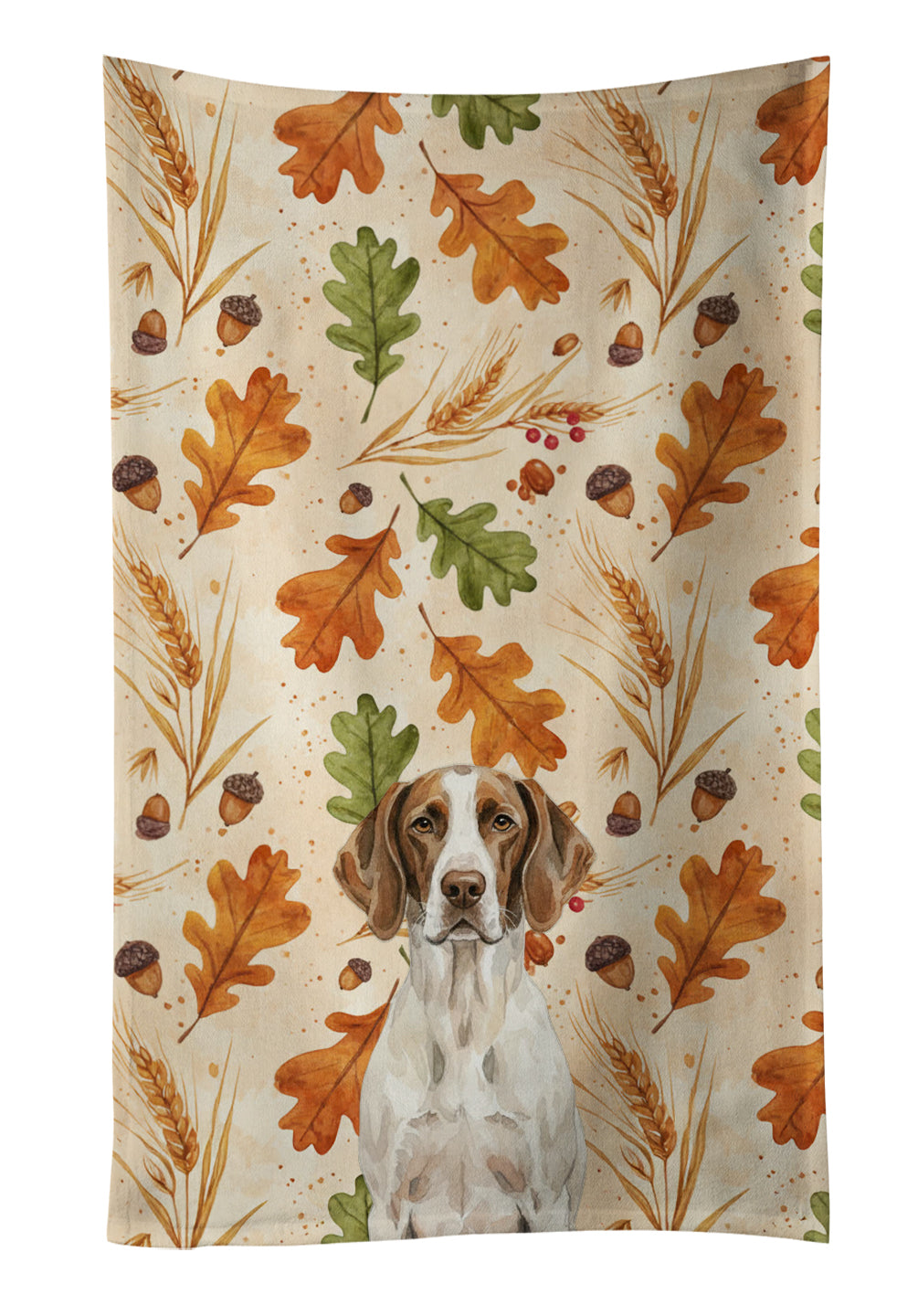 Caroline's Treasures Liver and White Pointer Heirloom Fall Kitchen Towel