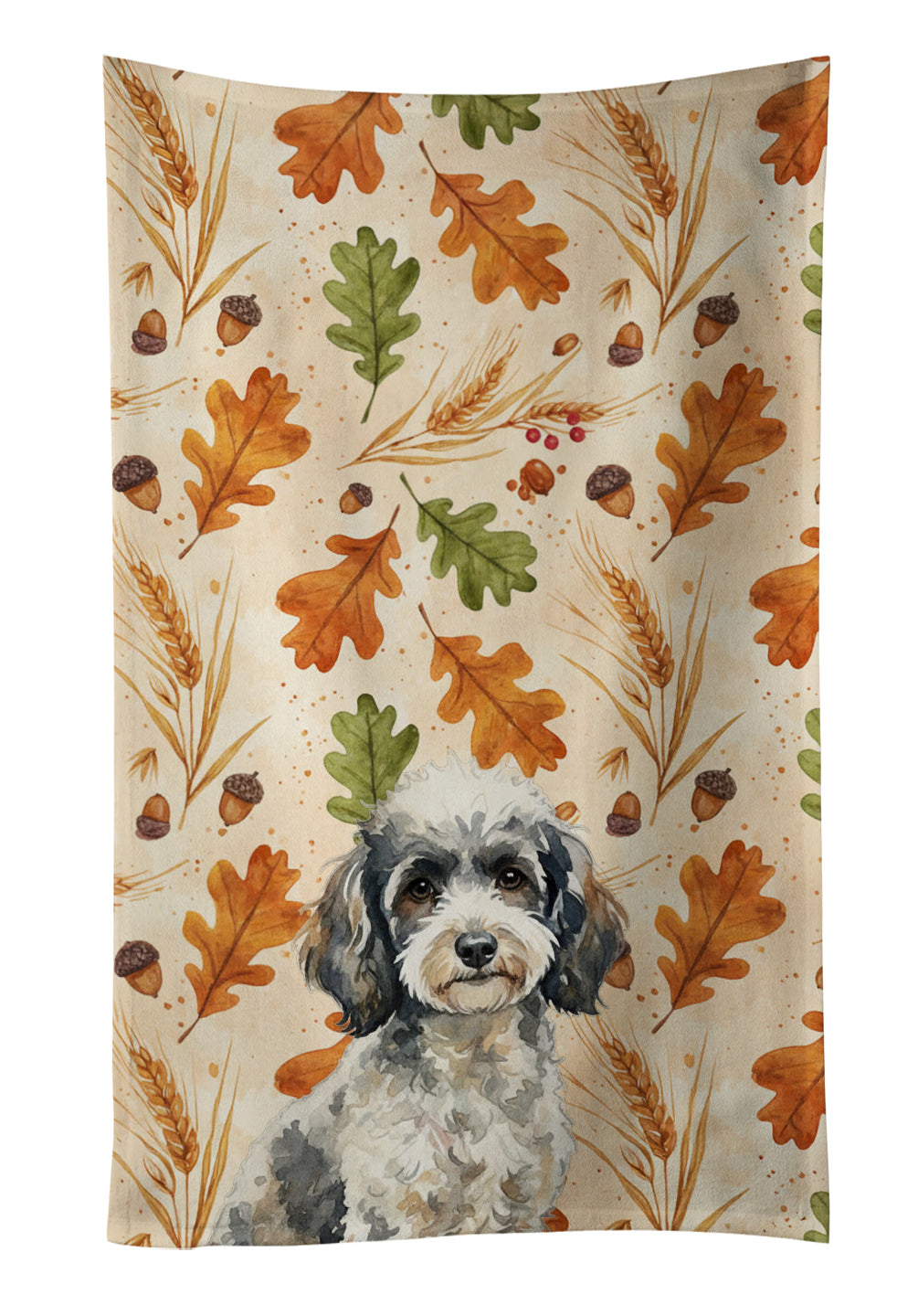 Caroline's Treasures Toy Parti Poodle Heirloom Fall Kitchen Towel