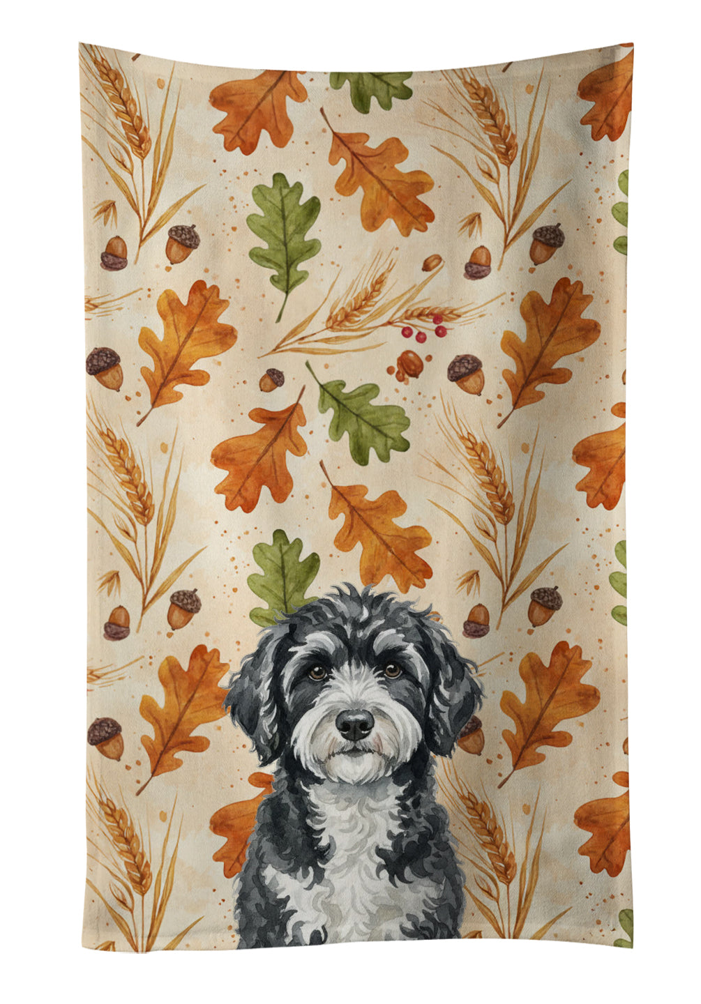 Caroline's Treasures Portuguese Water Dog Heirloom Fall Kitchen Towel