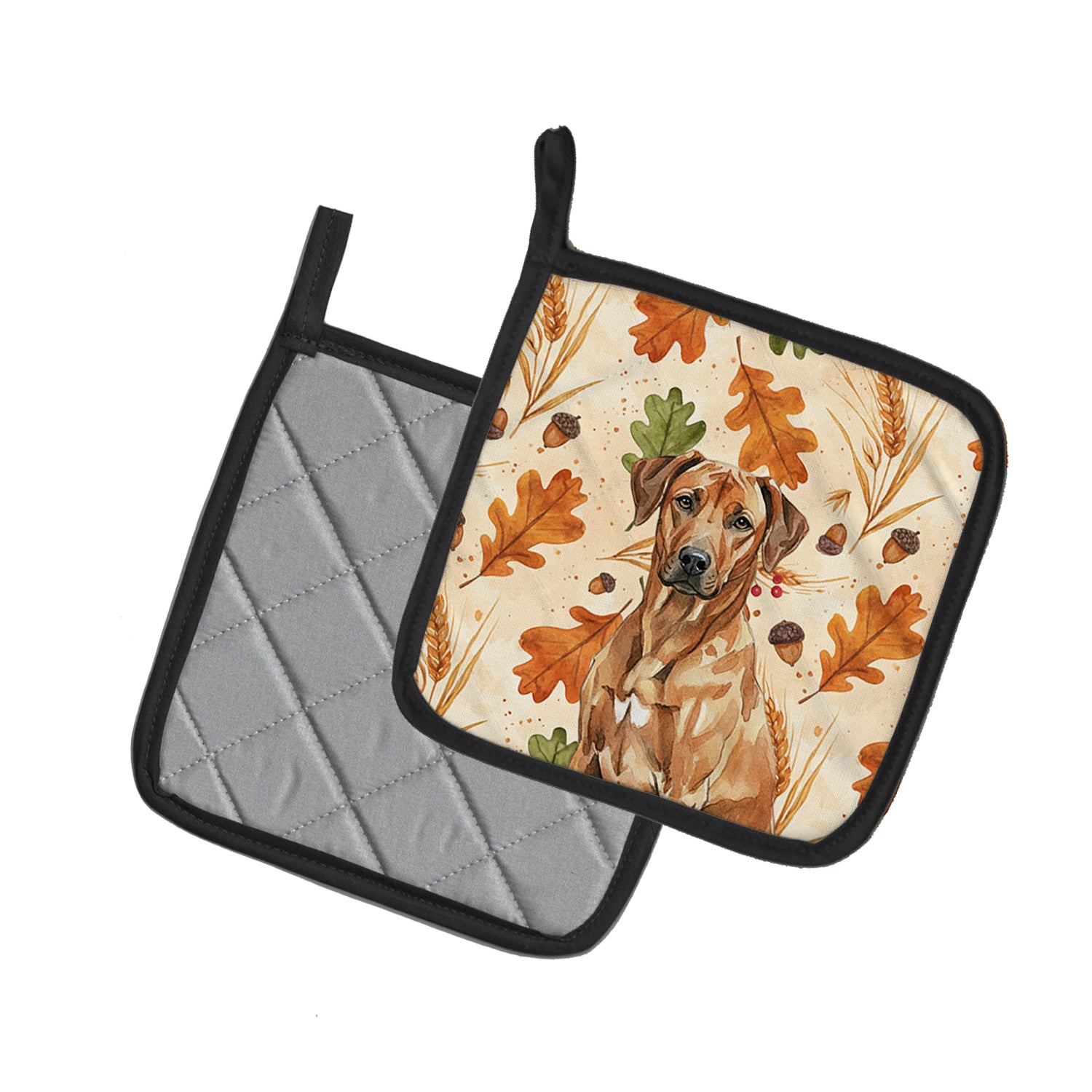 Caroline's Treasures Rhodesian Ridgeback Heirloom Fall Pair of Pot Holders