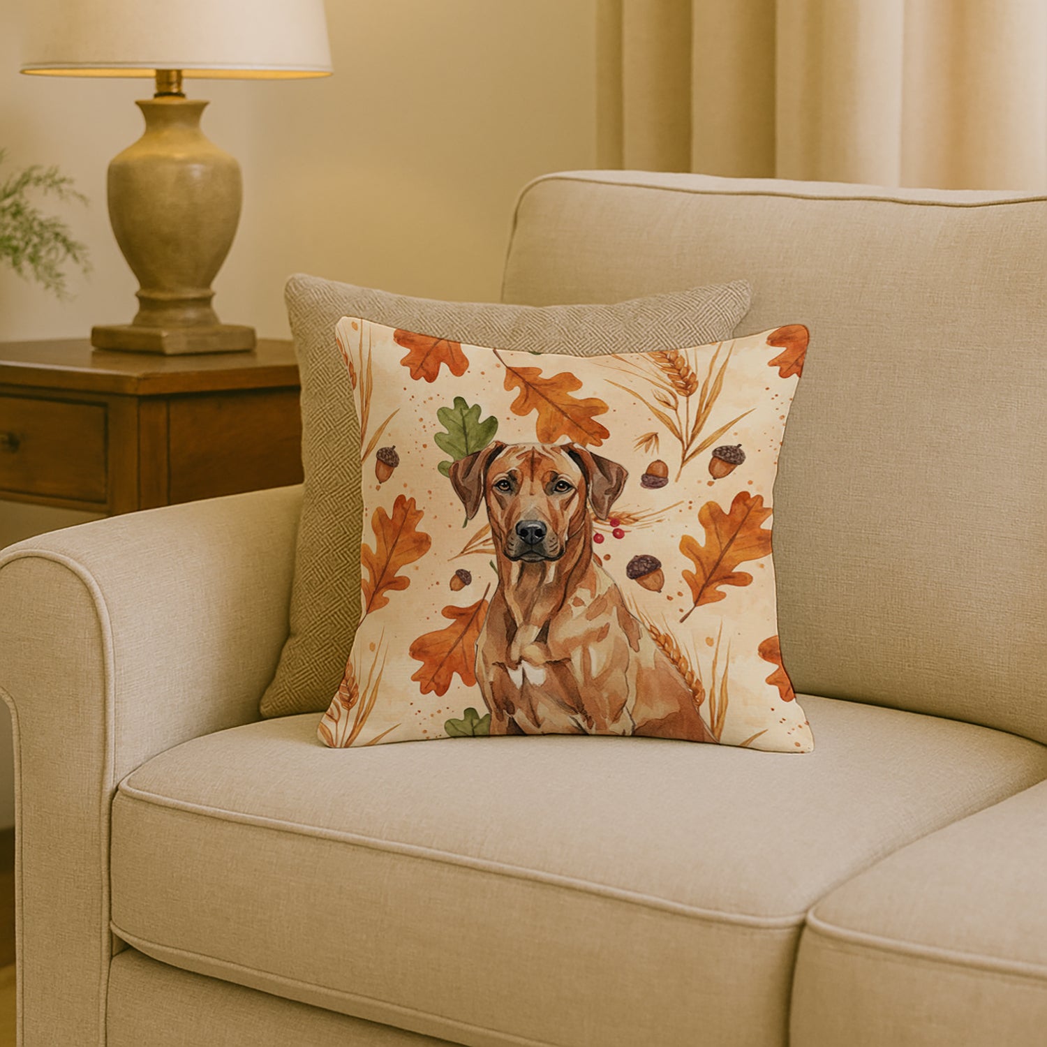 Caroline's Treasures Rhodesian Ridgeback Heirloom Fall Throw Pillow