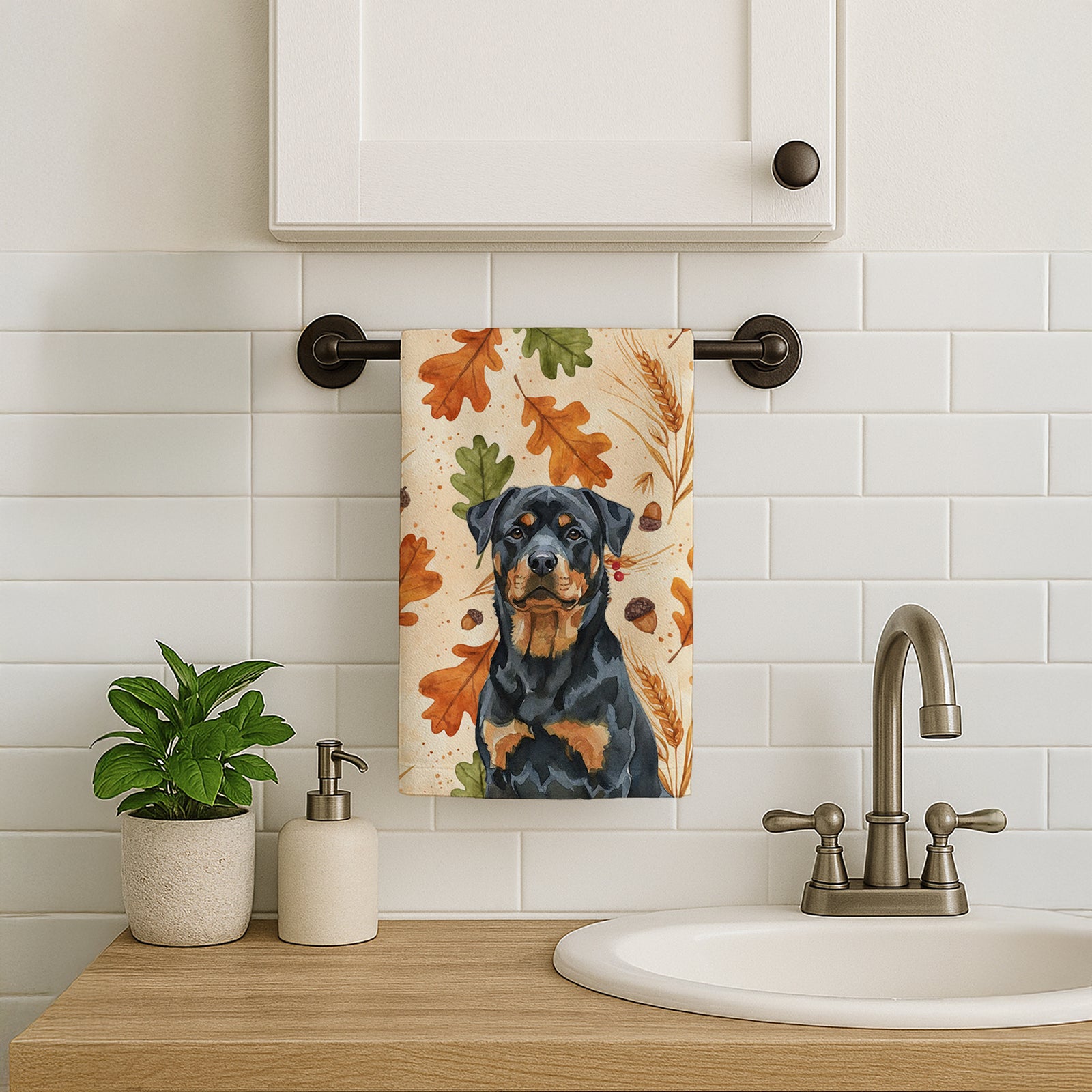 Caroline's Treasures Rottweiler Heirloom Fall Kitchen Towel