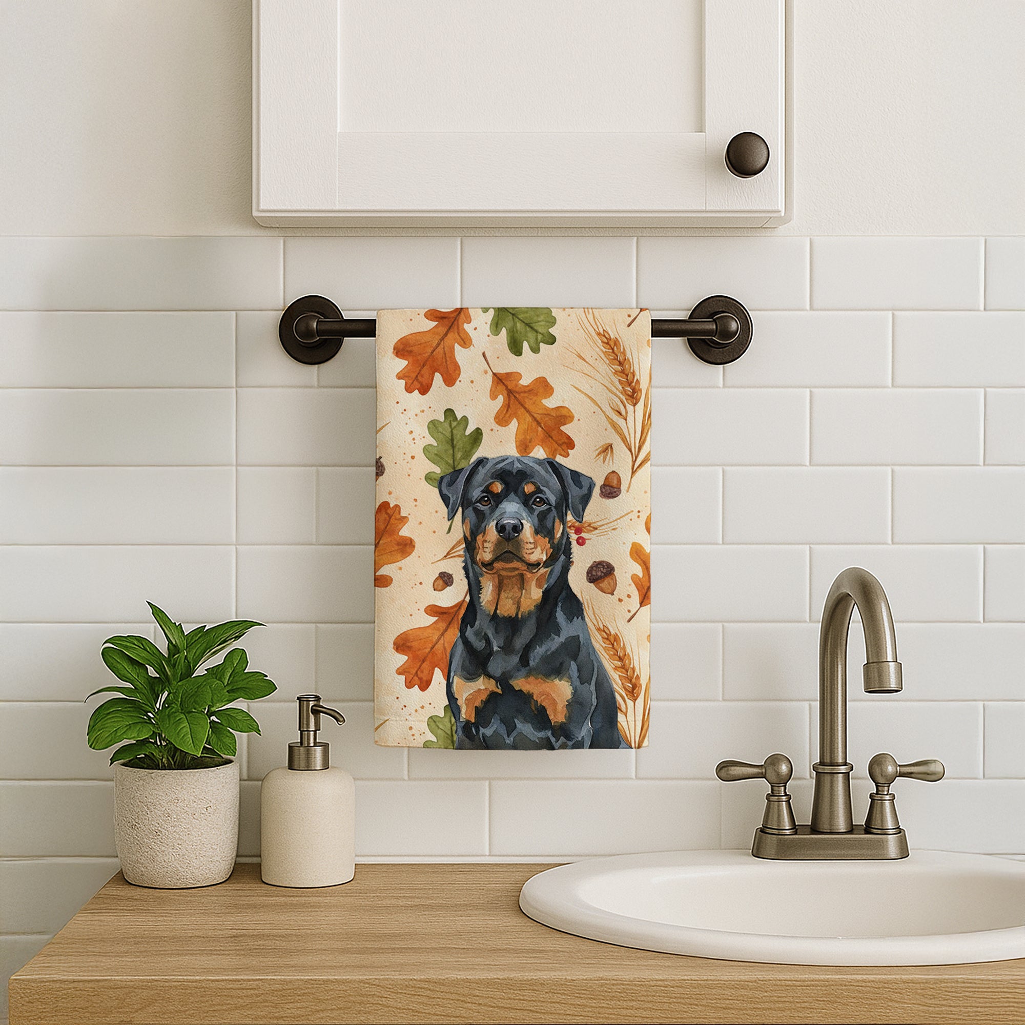 Caroline's Treasures Rottweiler Heirloom Fall Kitchen Towel