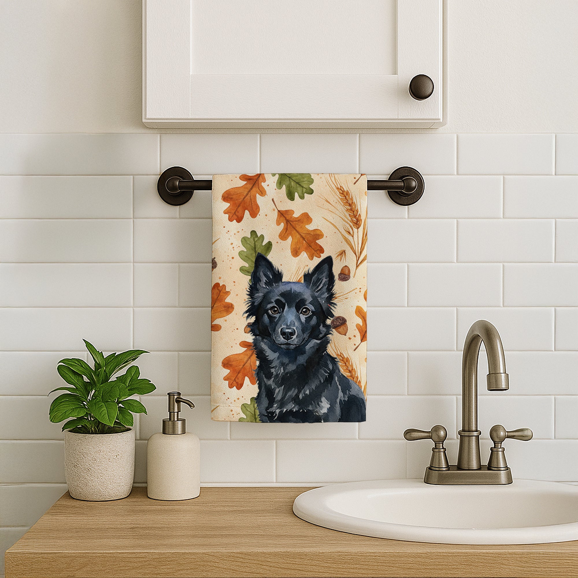 Caroline's Treasures Schipperke Heirloom Fall Kitchen Towel
