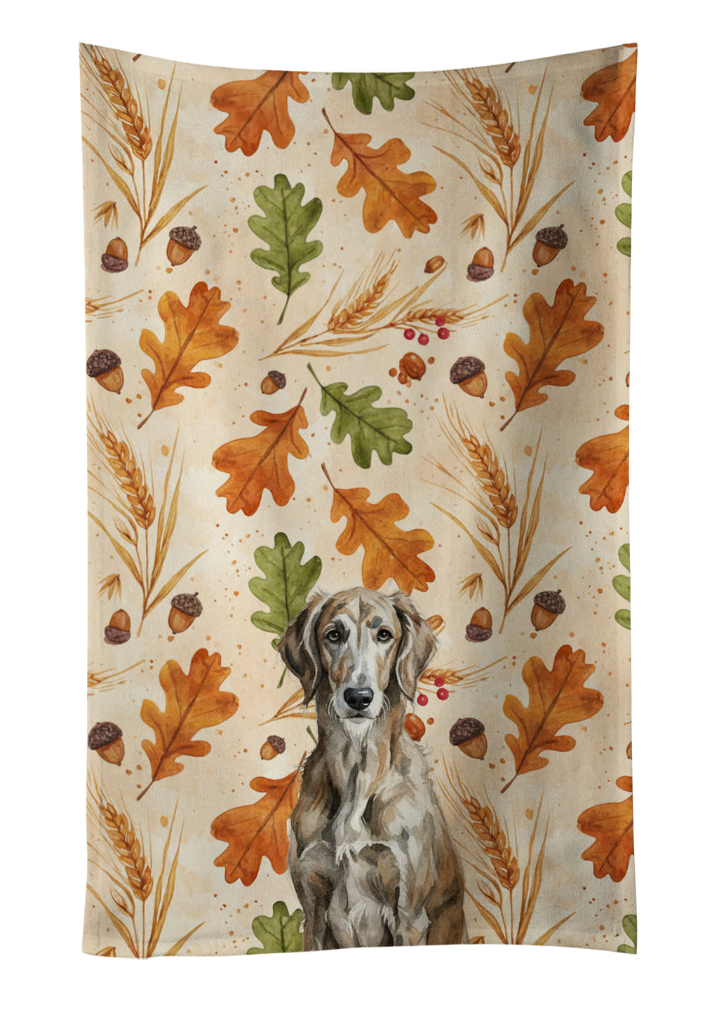 Caroline's Treasures Brindle Scottish Deerhound Heirloom Fall Kitchen Towel