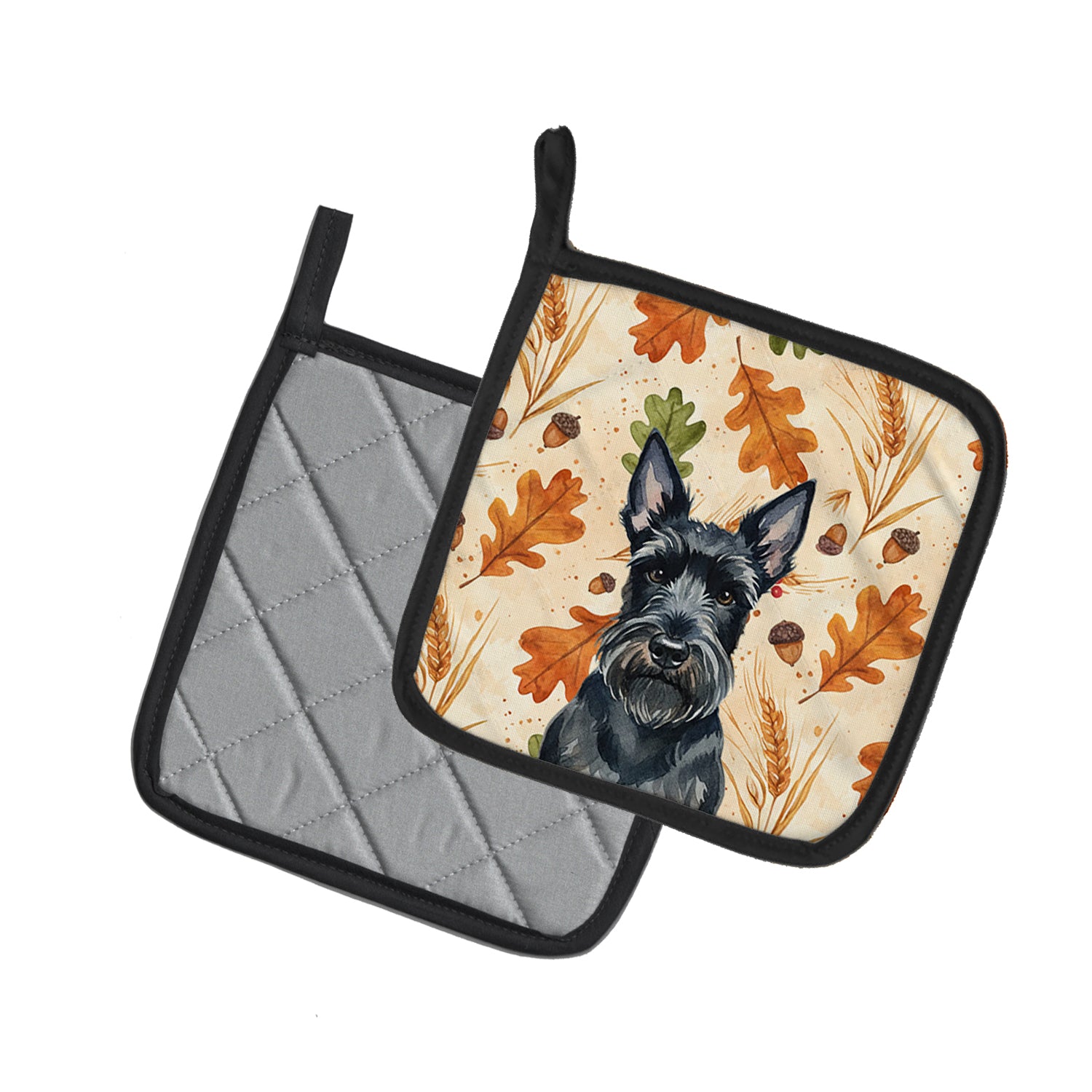 Caroline's Treasures Scottish Terrier Heirloom Fall Pair of Pot Holders