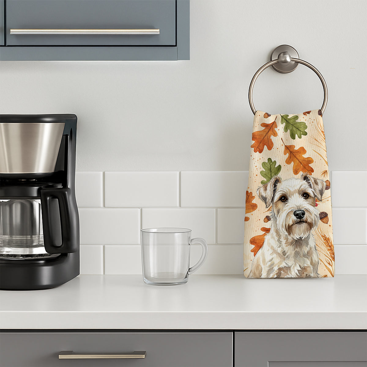 Caroline's Treasures Sealyham Terrier Heirloom Fall Kitchen Towel