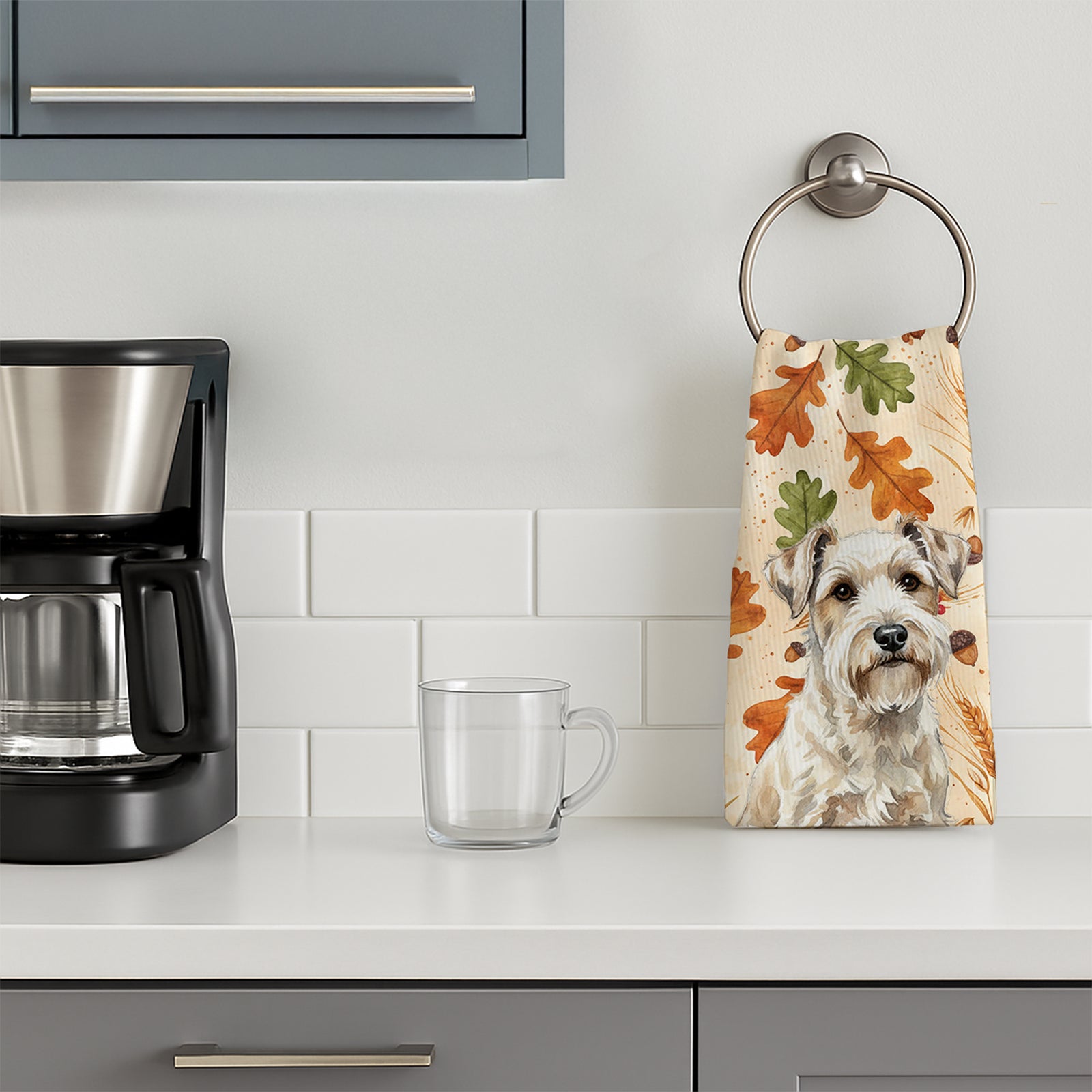 Caroline's Treasures Sealyham Terrier Heirloom Fall Kitchen Towel
