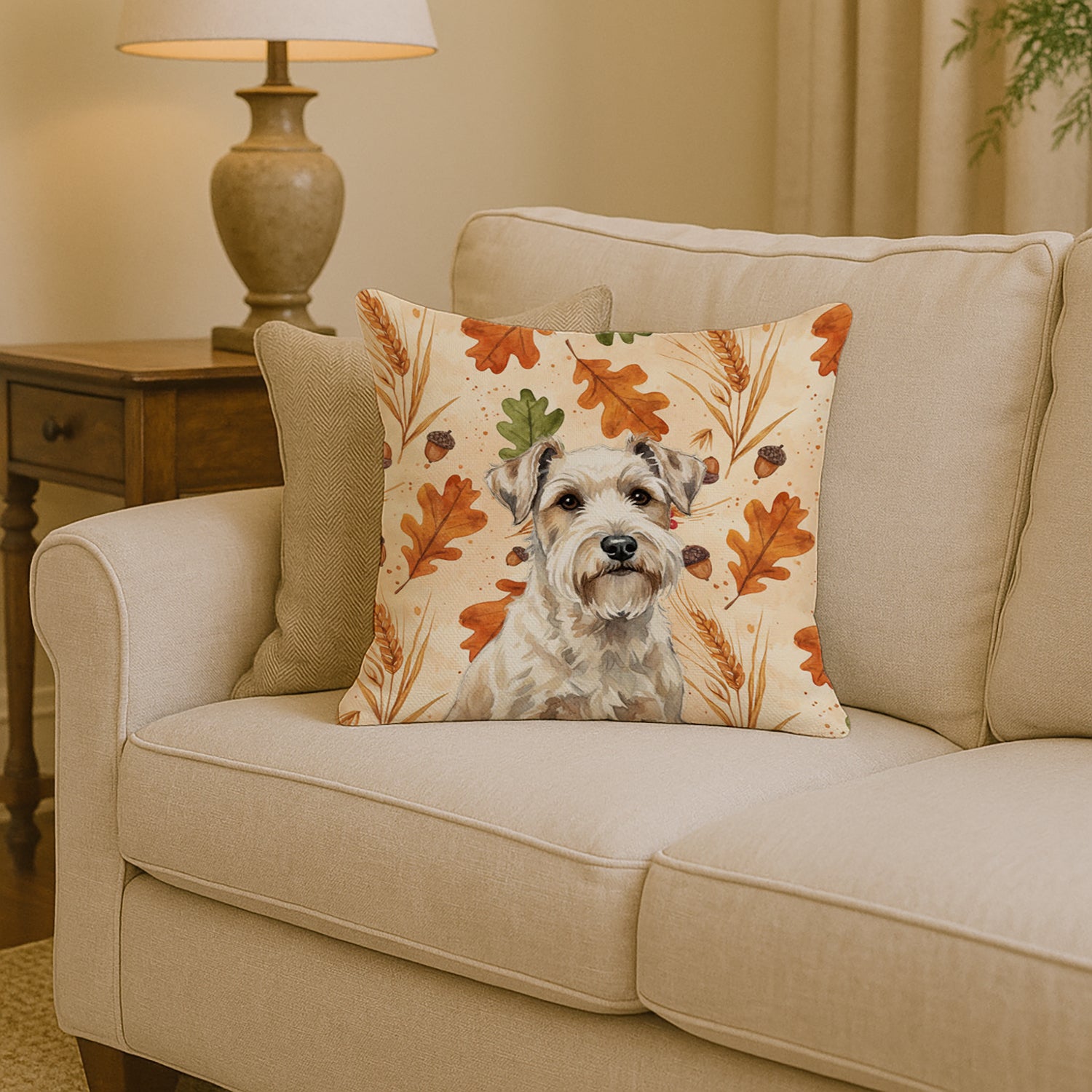 Caroline's Treasures Sealyham Terrier Heirloom Fall Throw Pillow
