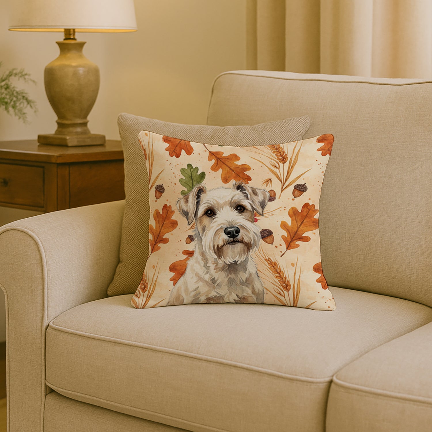 Caroline's Treasures Sealyham Terrier Heirloom Fall Throw Pillow