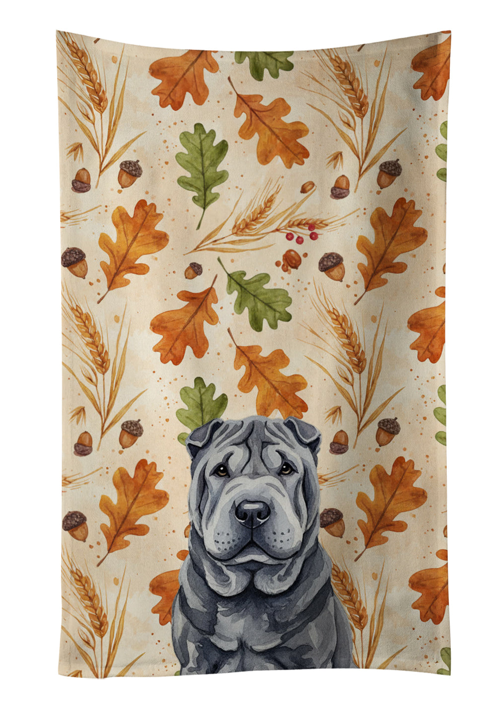 Caroline's Treasures Black Shar Pei Heirloom Fall Kitchen Towel