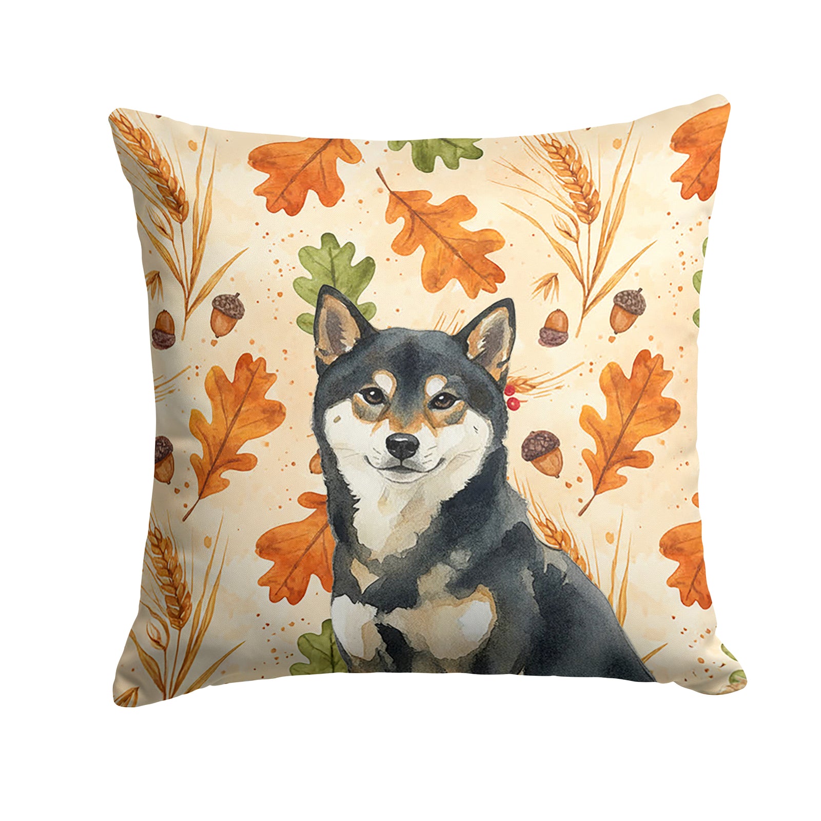 Caroline's Treasures Black and Tan Shiba Inu Heirloom Fall Throw Pillow