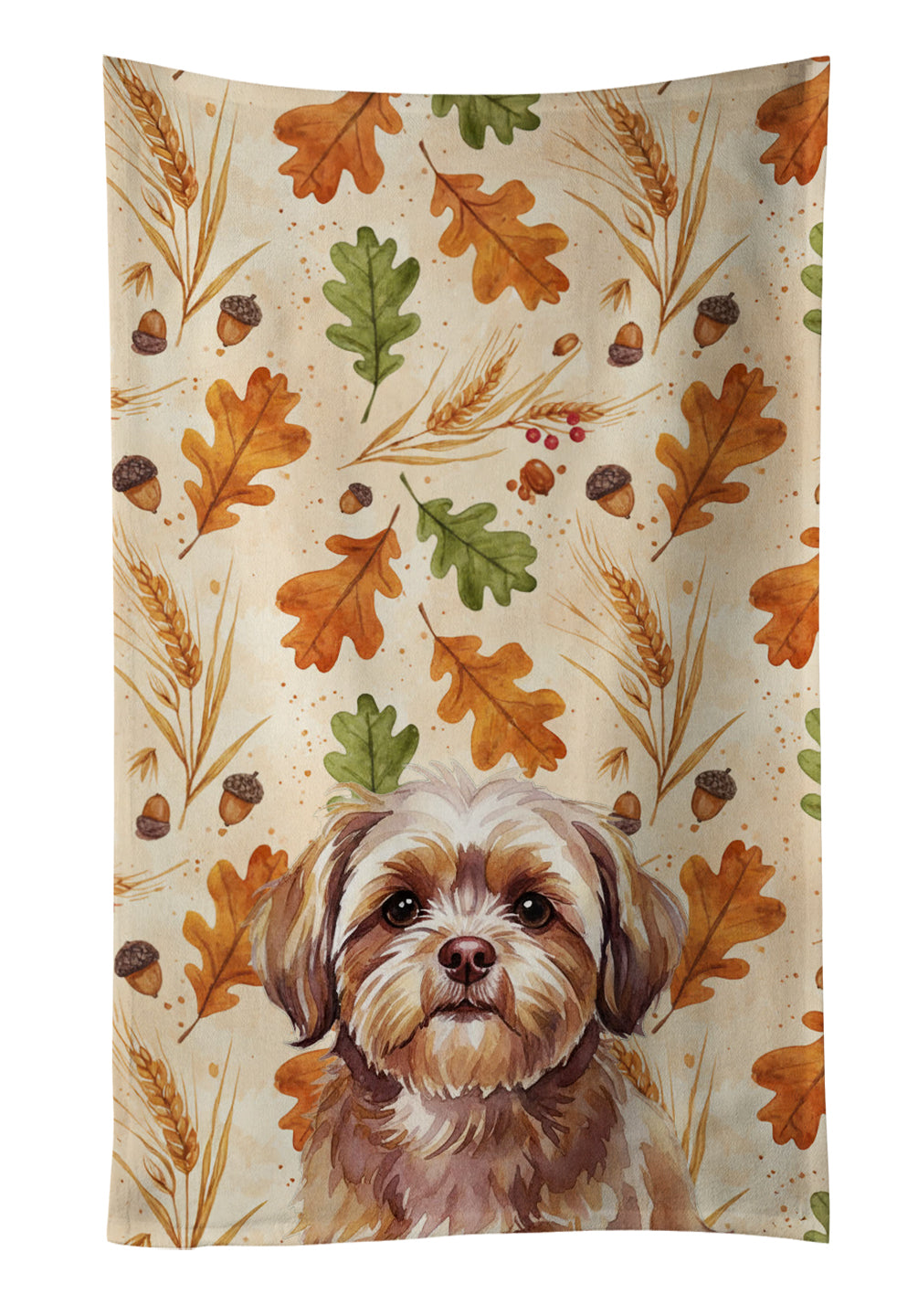 Caroline's Treasures Liver Shih Tzu Heirloom Fall Kitchen Towel
