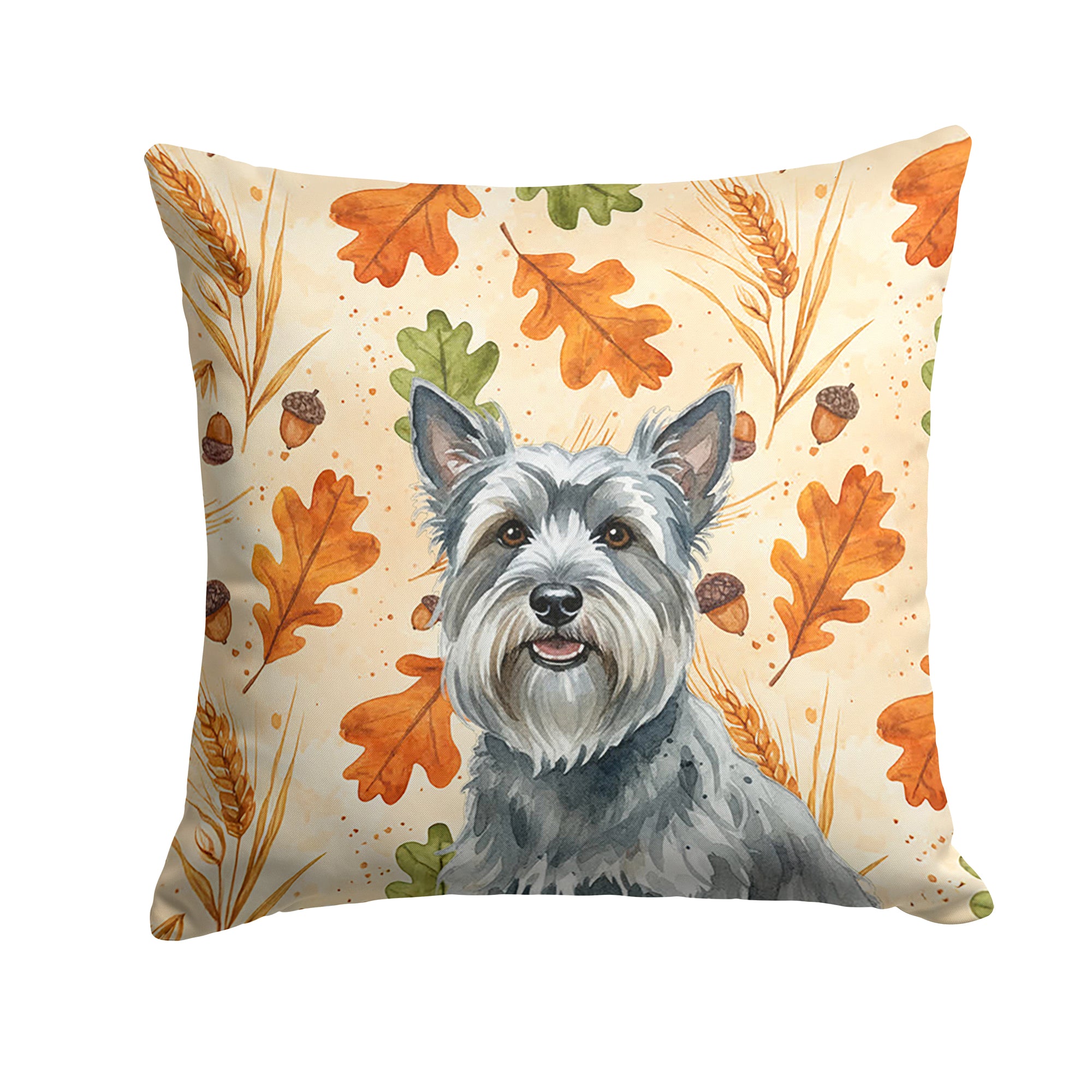 Caroline's Treasures Gray Skye Terrier Heirloom Fall Throw Pillow