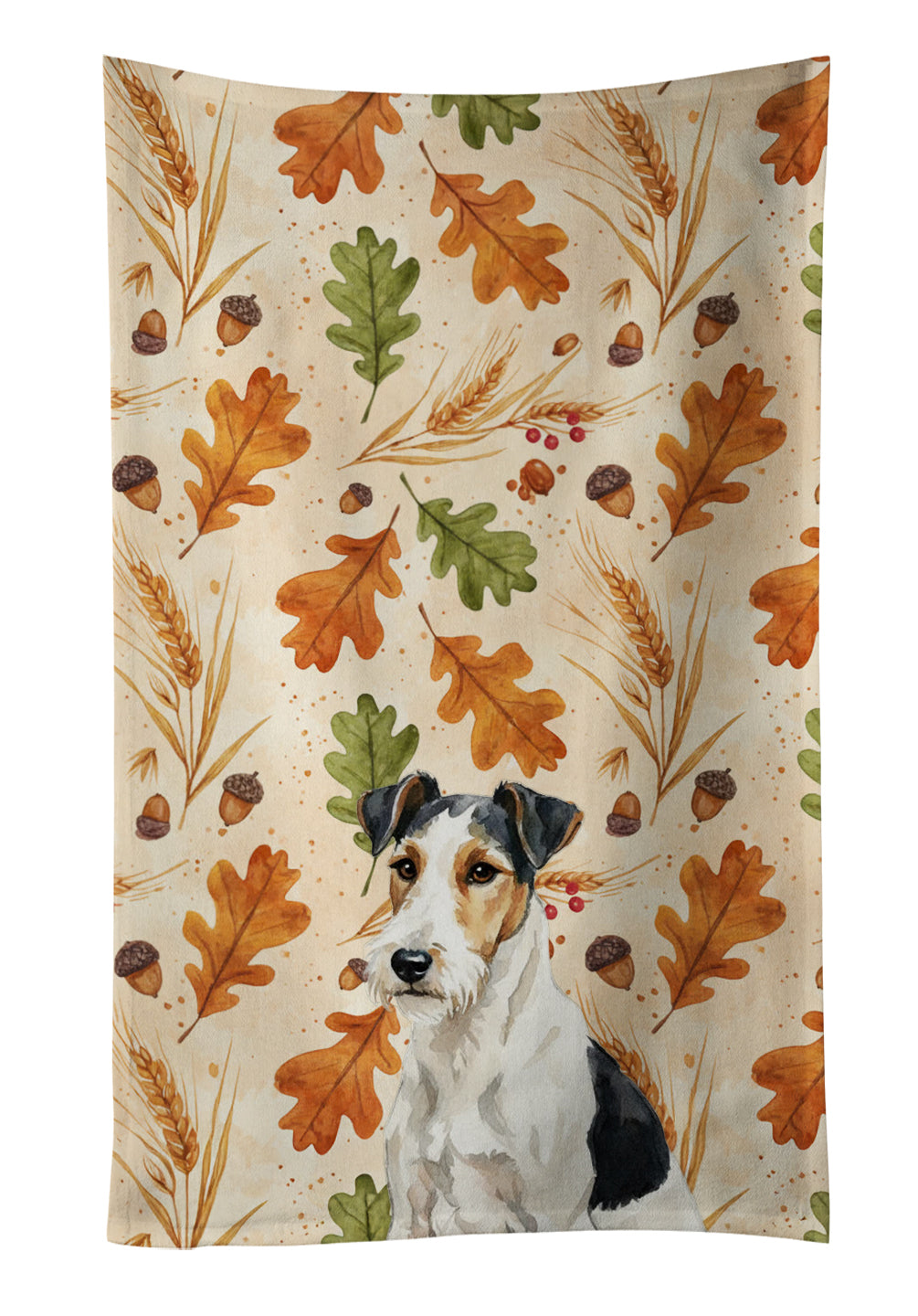 Caroline's Treasures Smooth Fox Terrier Heirloom Fall Kitchen Towel
