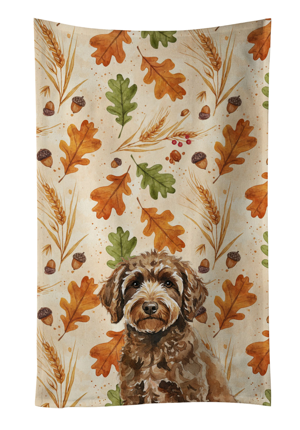 Caroline's Treasures Spanish Water Dog Heirloom Fall Kitchen Towel