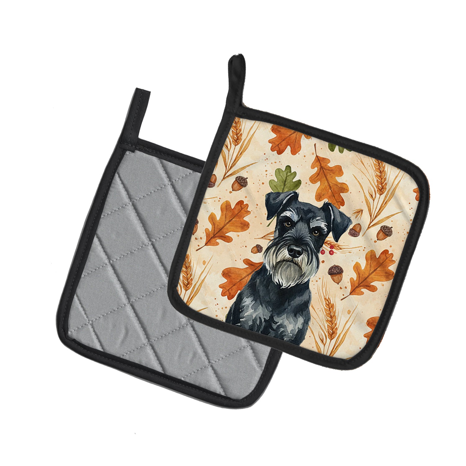 Caroline's Treasures Standard Schnauzer Heirloom Fall Pair of Pot Holders
