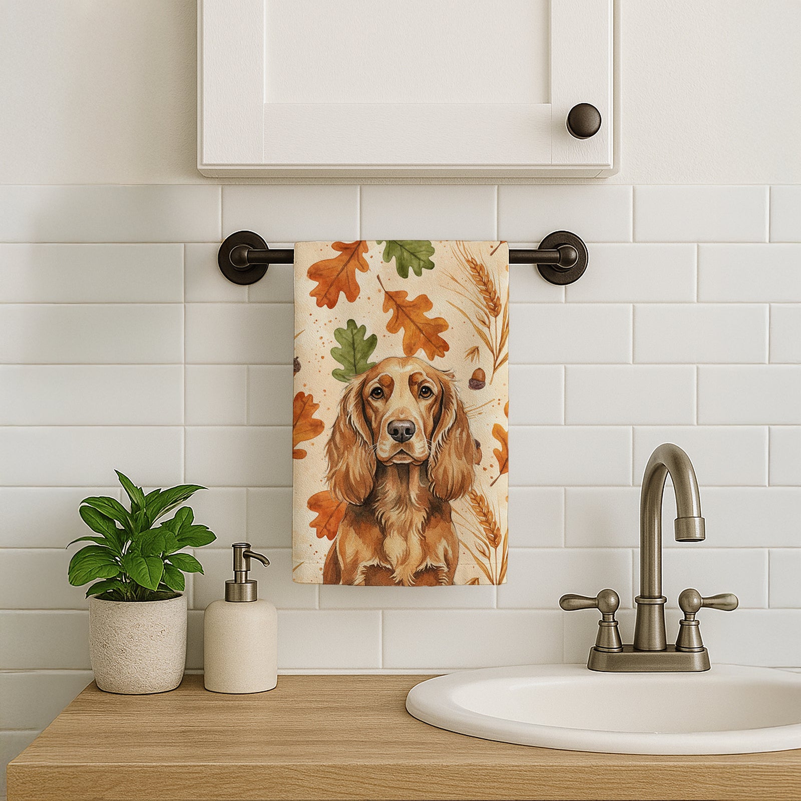 Caroline's Treasures Sussex Spaniel Heirloom Fall Kitchen Towel