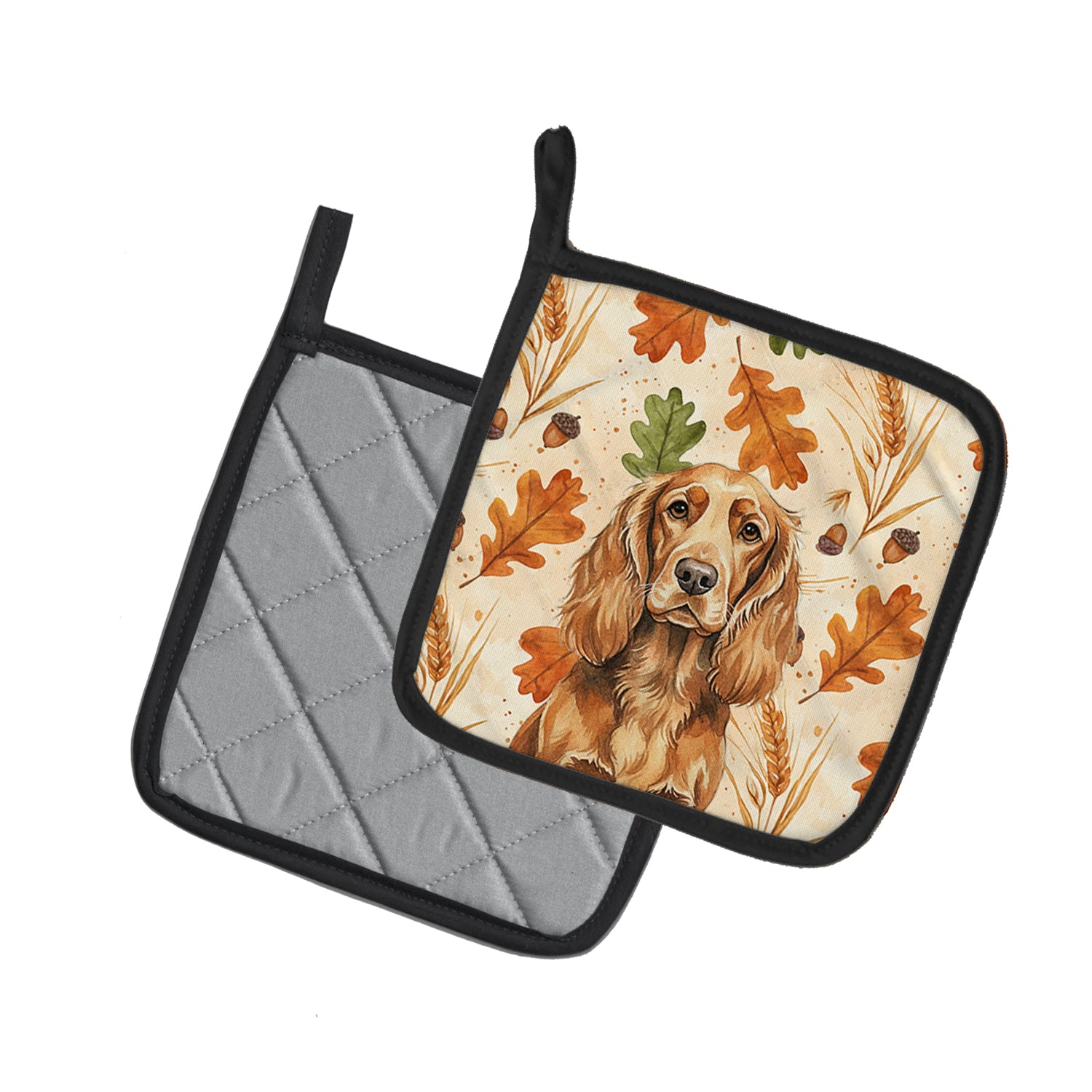 Caroline's Treasures Sussex Spaniel Heirloom Fall Pair of Pot Holders