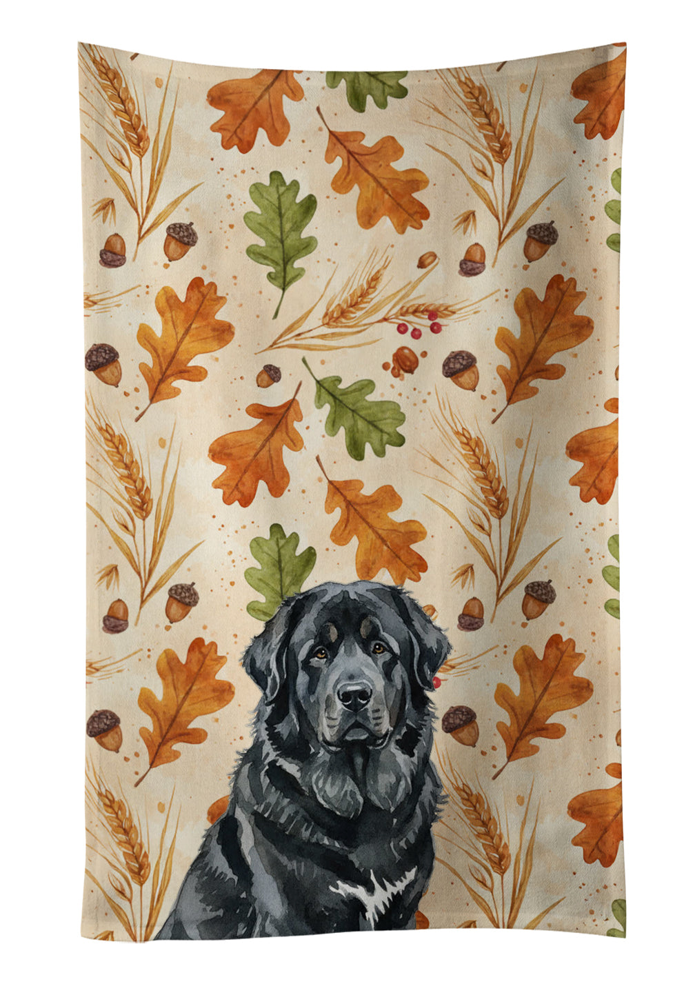 Caroline's Treasures Black Tibetan Mastiff Heirloom Fall Kitchen Towel