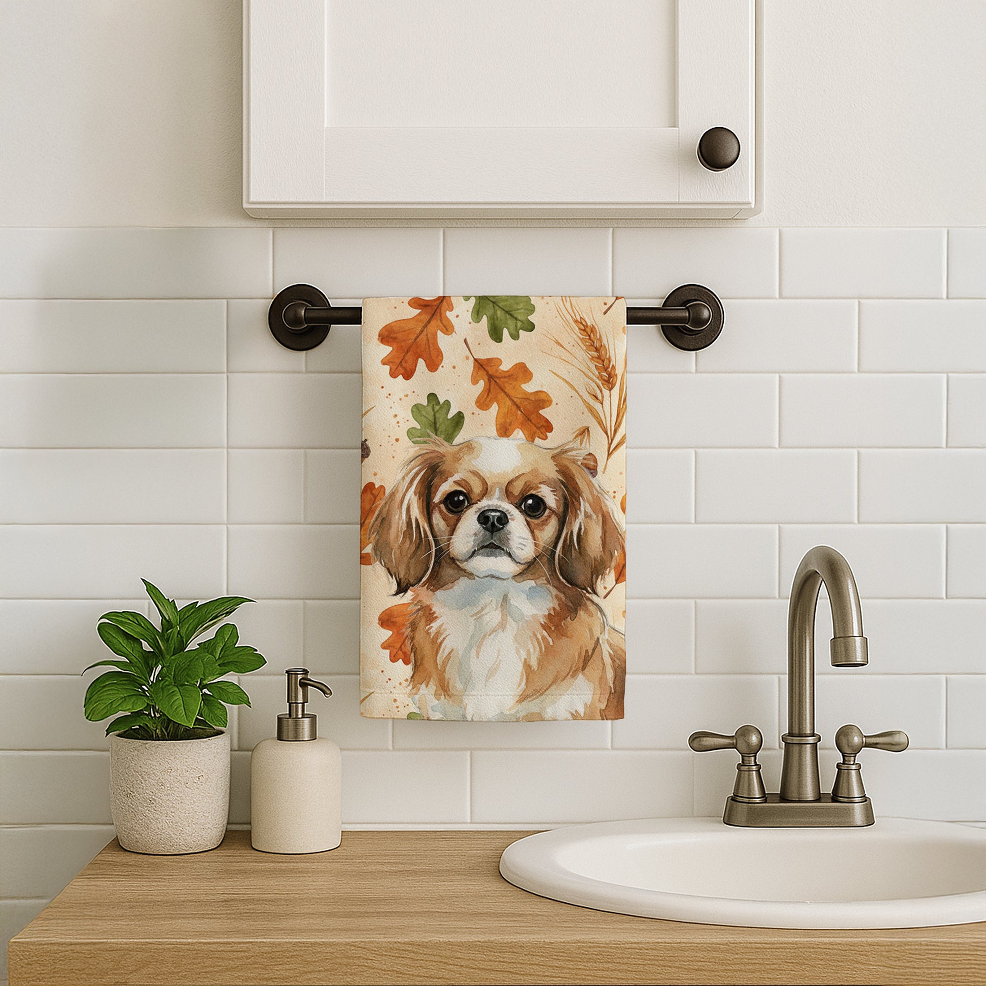 Caroline's Treasures Tibetan Spaniel Heirloom Fall Kitchen Towel