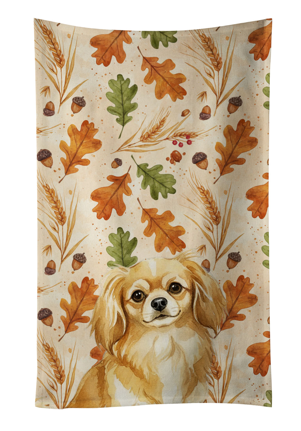Caroline's Treasures Gold Tibetan Spaniel Heirloom Fall Kitchen Towel