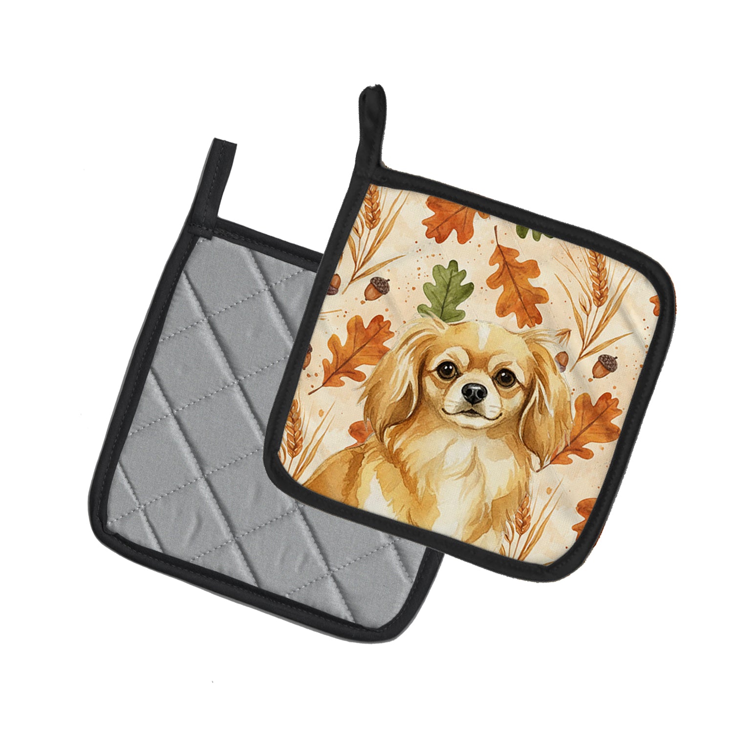 Caroline's Treasures Gold Tibetan Spaniel Heirloom Fall Pair of Pot Holders