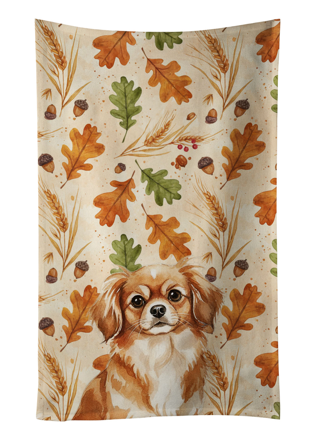 Caroline's Treasures Red Tibetan Spaniel Heirloom Fall Kitchen Towel