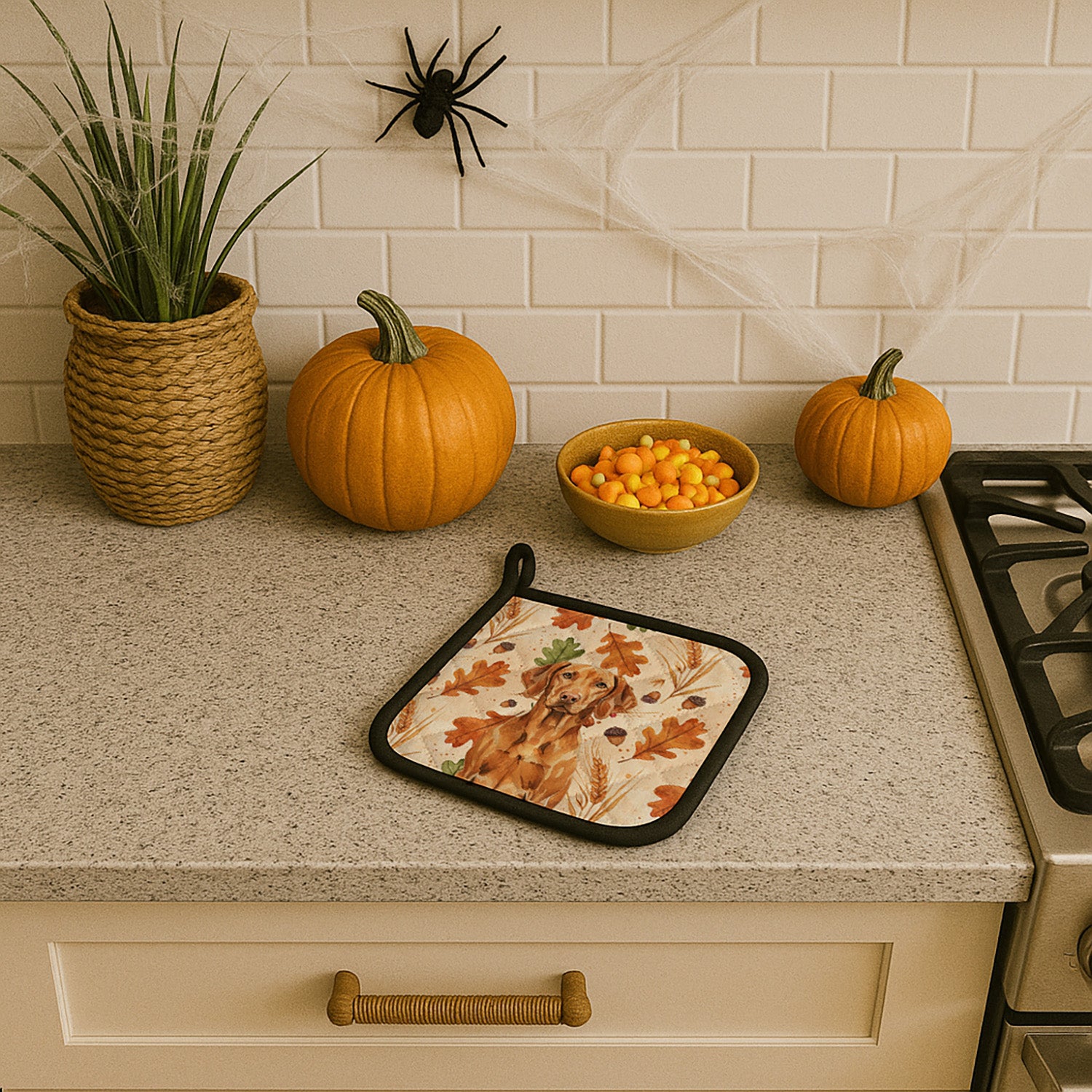 Caroline's Treasures Vizsla Heirloom Fall Pair of Pot Holders