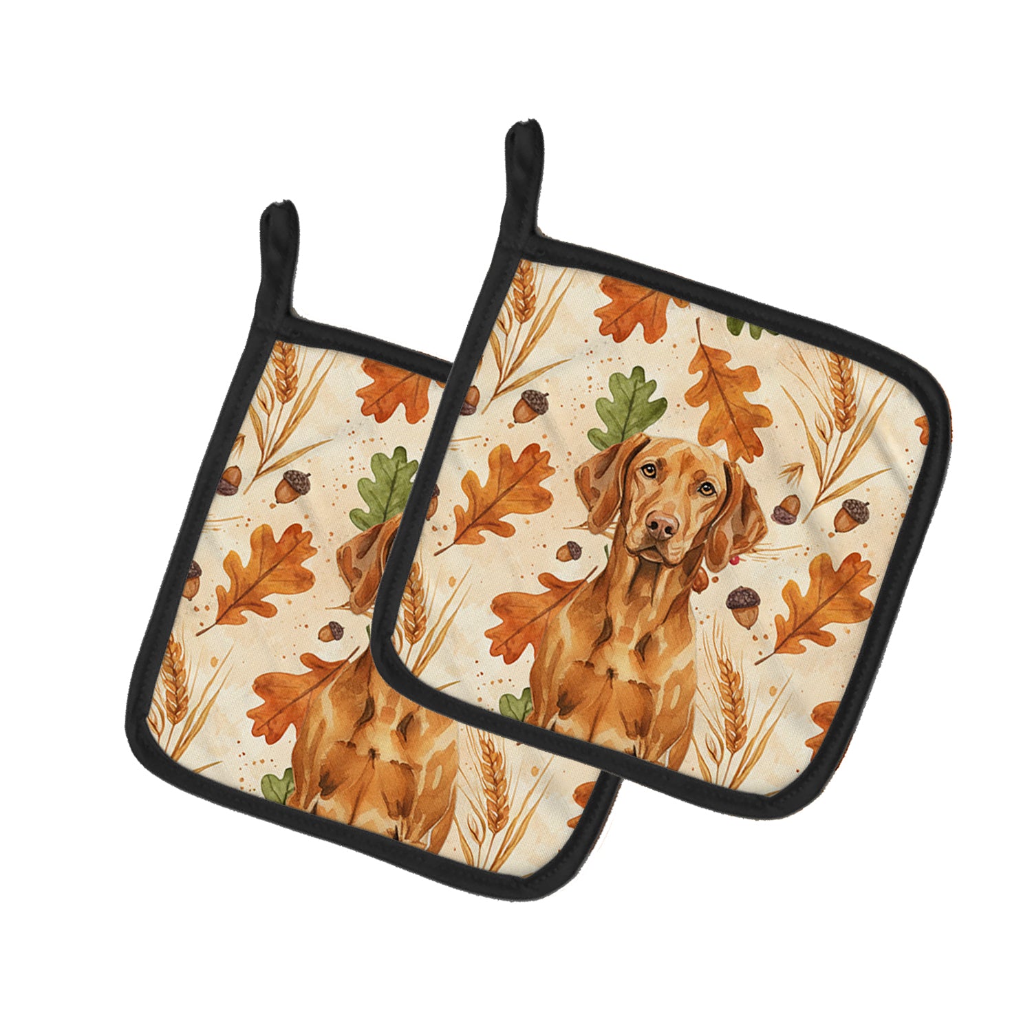 Caroline's Treasures Vizsla Heirloom Fall Pair of Pot Holders