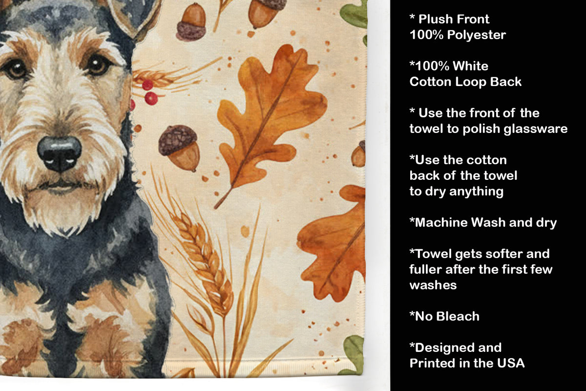Caroline's Treasures Welsh Terrier Heirloom Fall Kitchen Towel