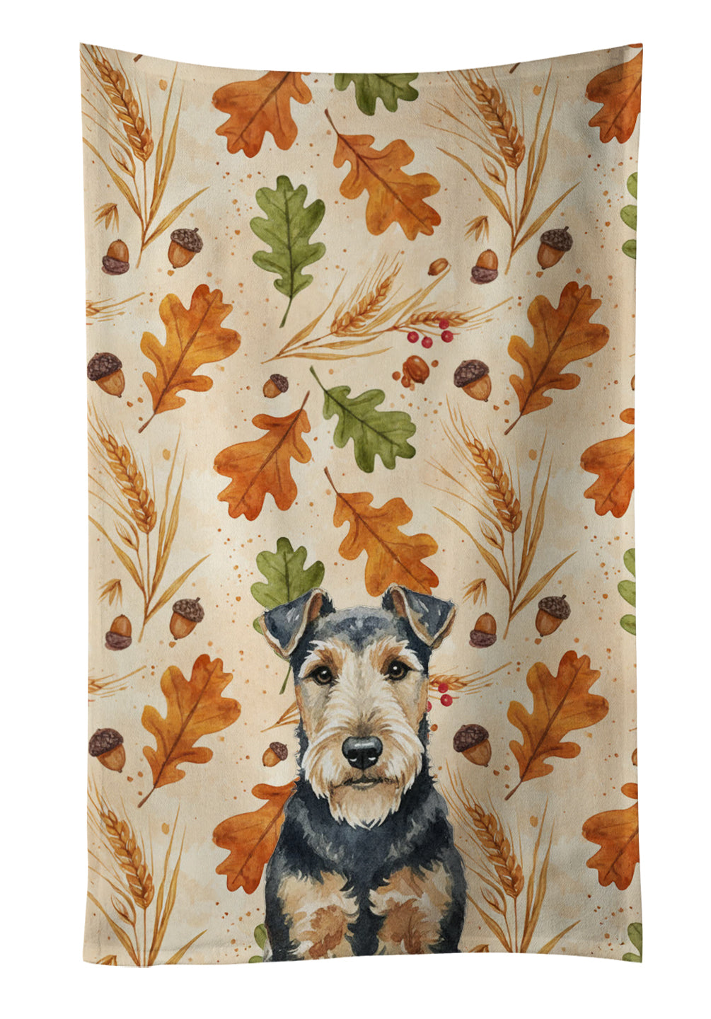 Caroline's Treasures Welsh Terrier Heirloom Fall Kitchen Towel