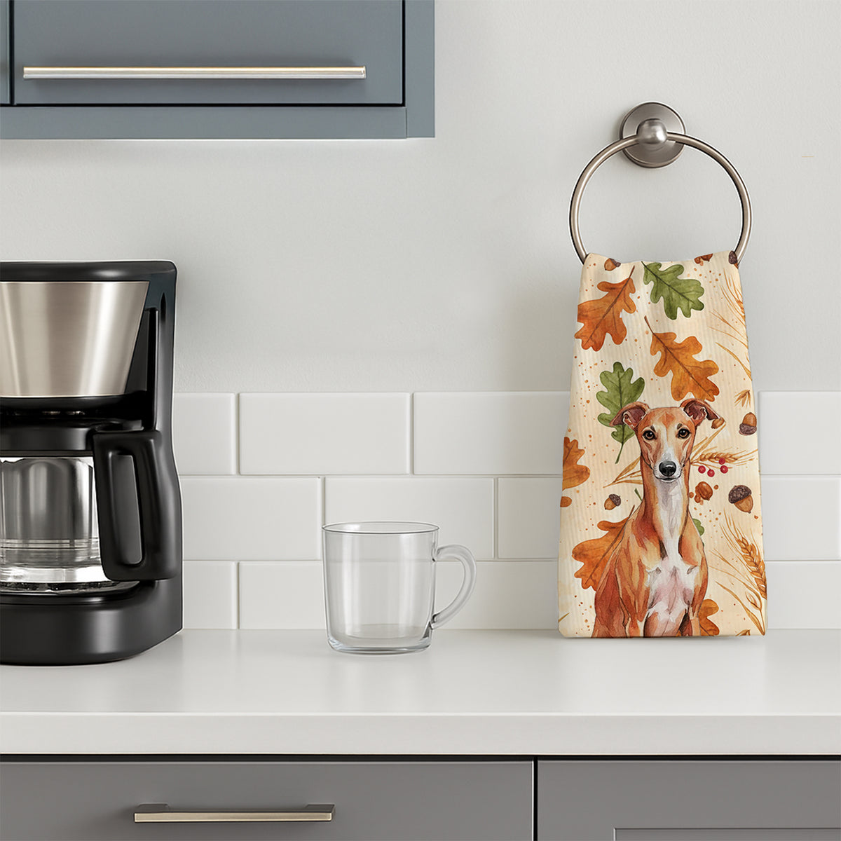 Caroline's Treasures Red Whippet Heirloom Fall Kitchen Towel