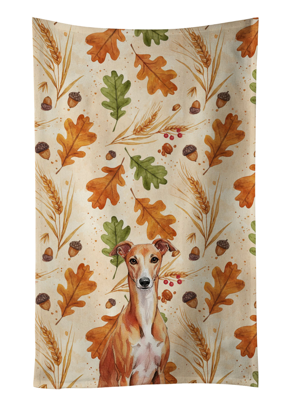 Caroline's Treasures Red Whippet Heirloom Fall Kitchen Towel