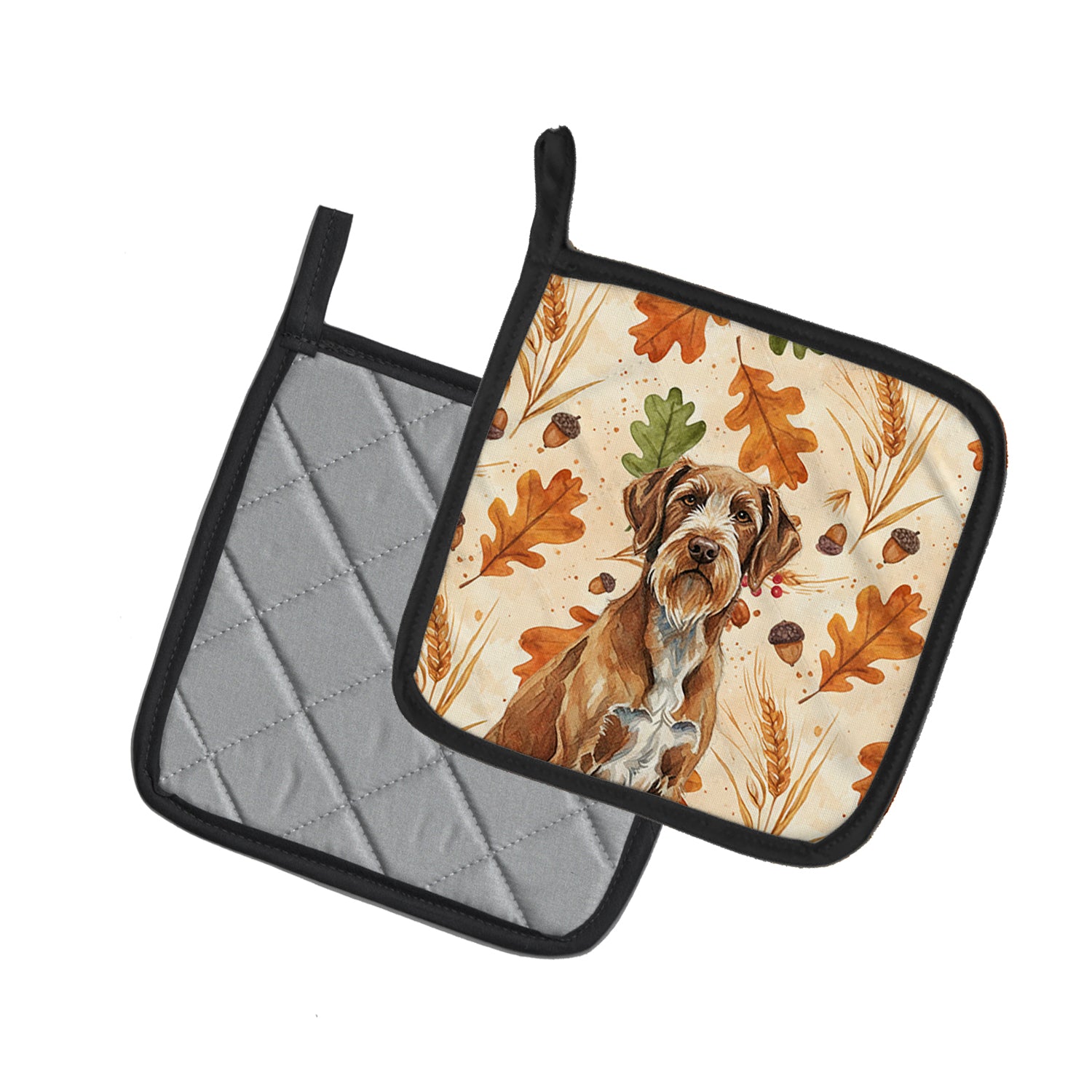 Caroline's Treasures Wirehaired Pointing Griffon Heirloom Fall Pair of Pot Holders