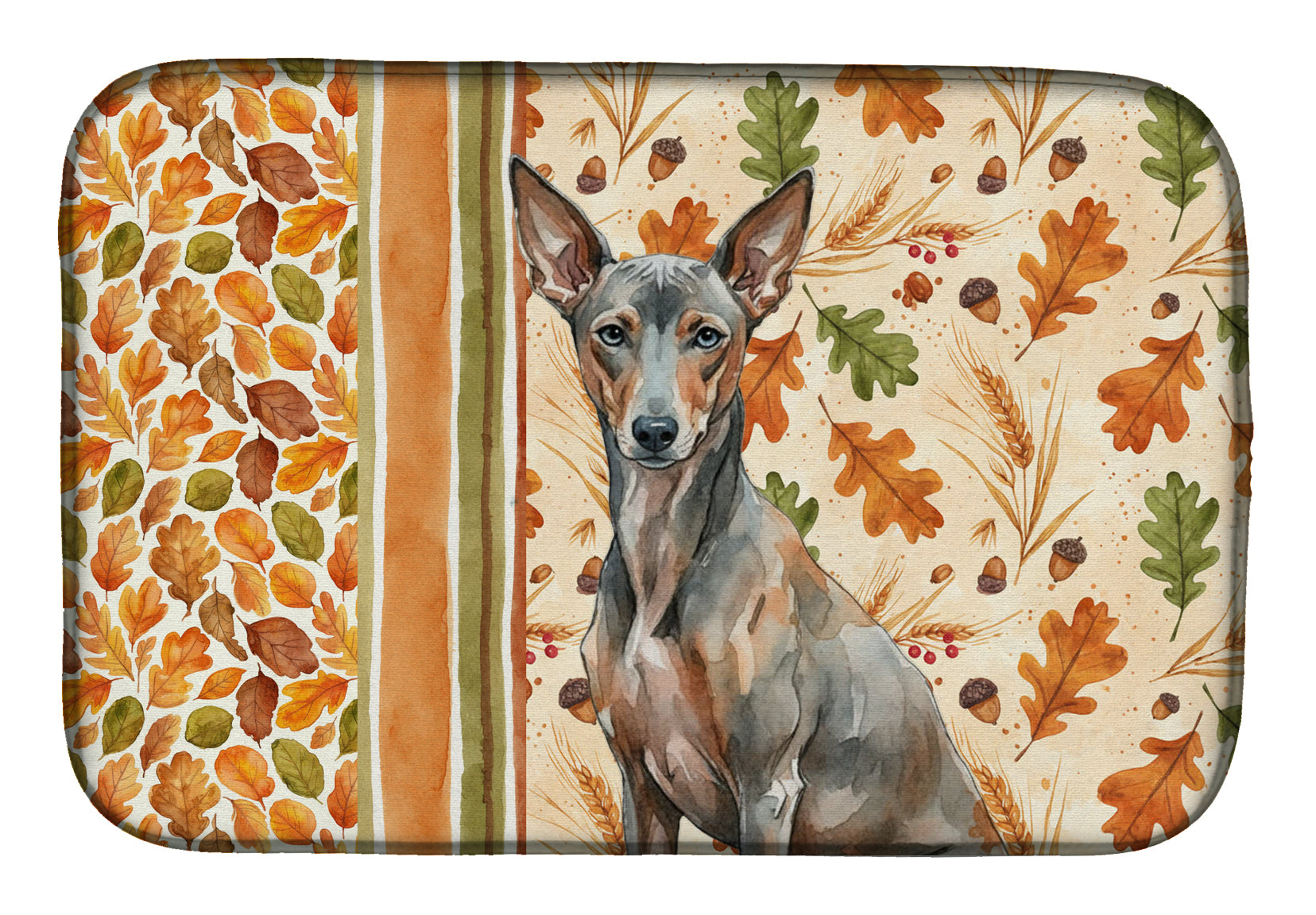 Caroline's Treasures Xoloitzcuintli Heirloom Fall Dish Drying Mat