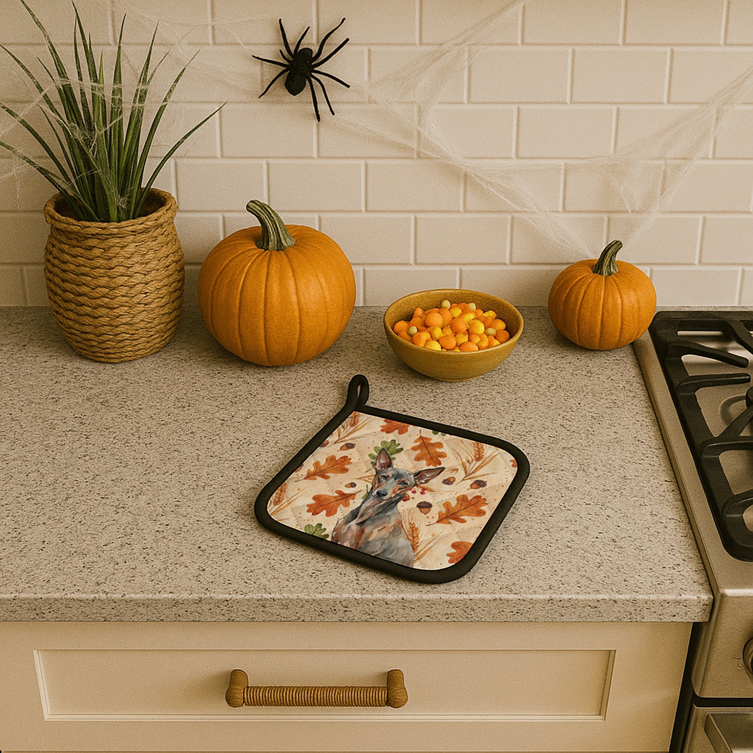 Caroline's Treasures Xoloitzcuintli Heirloom Fall Pair of Pot Holders