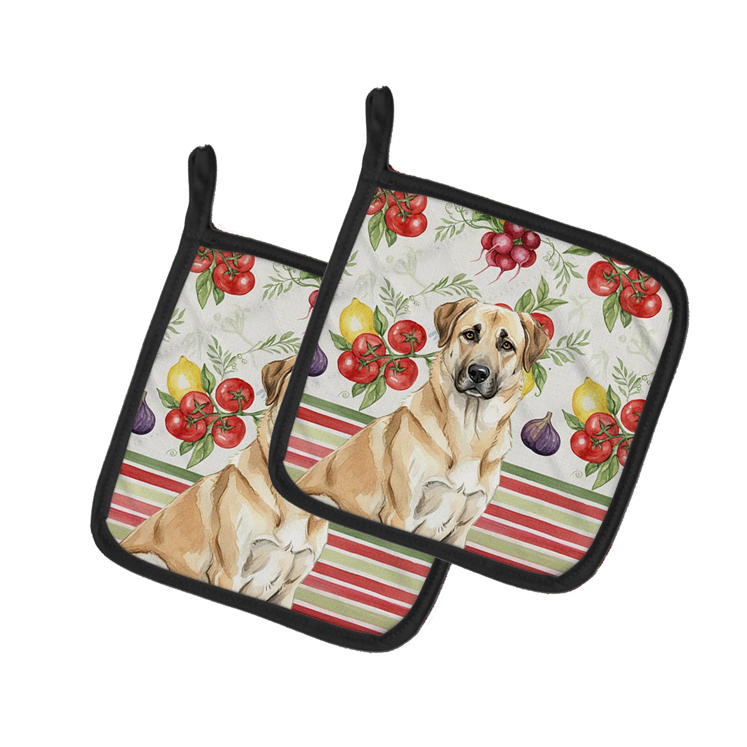 Caroline's Treasures Anatolian Shepherd Dog Vegetables Pair of Pot Holders