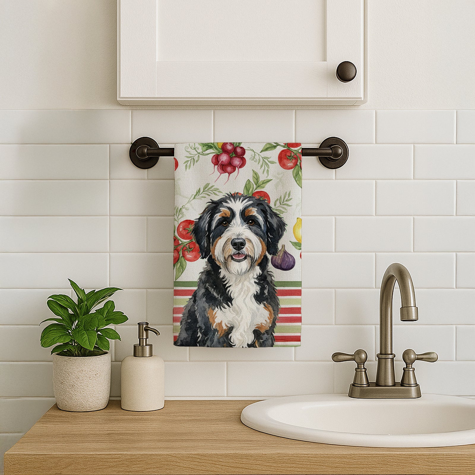 Caroline's Treasures Berndoodle Vegetables Kitchen Towel