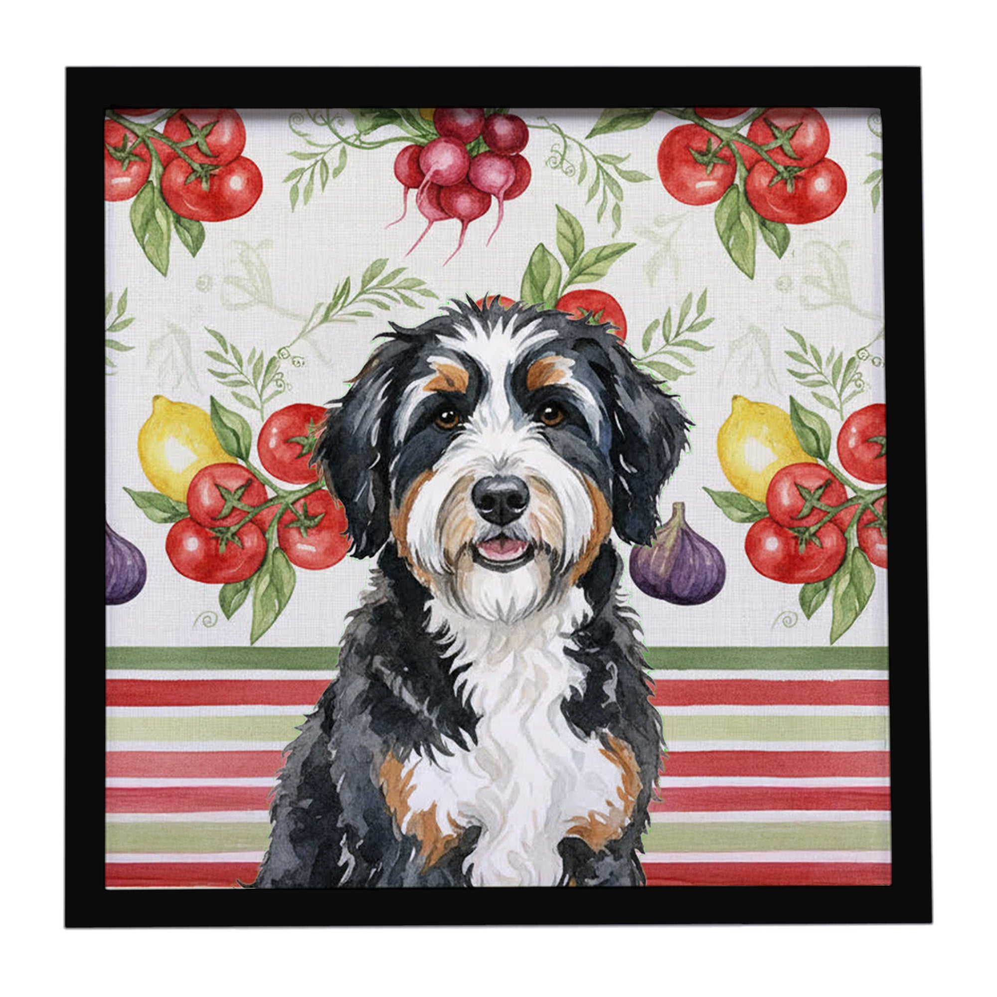 Caroline's Treasures Berndoodle Vegetables Framed Metal Print