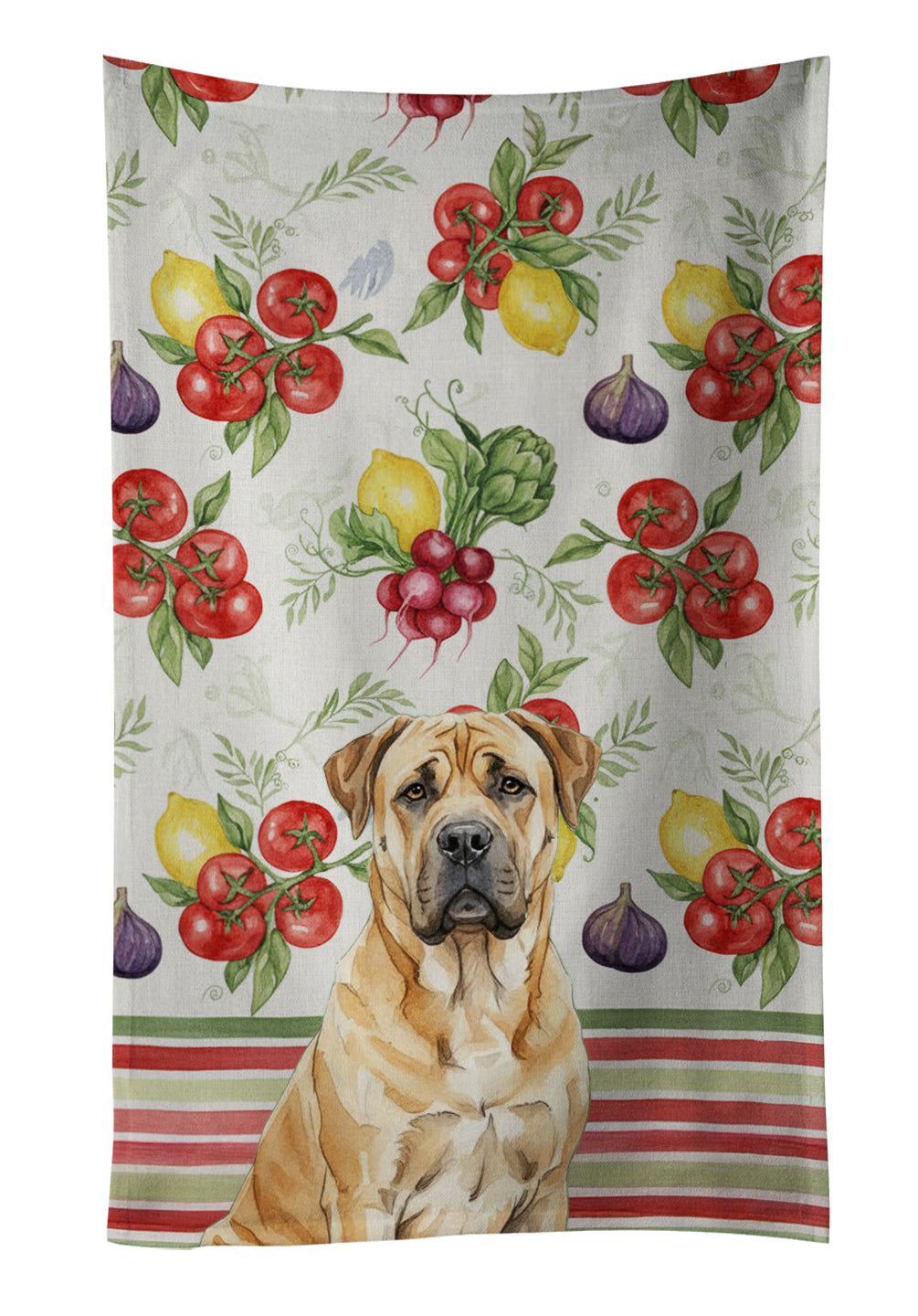 Caroline's Treasures Fawn Boerboel Vegetables Kitchen Towel