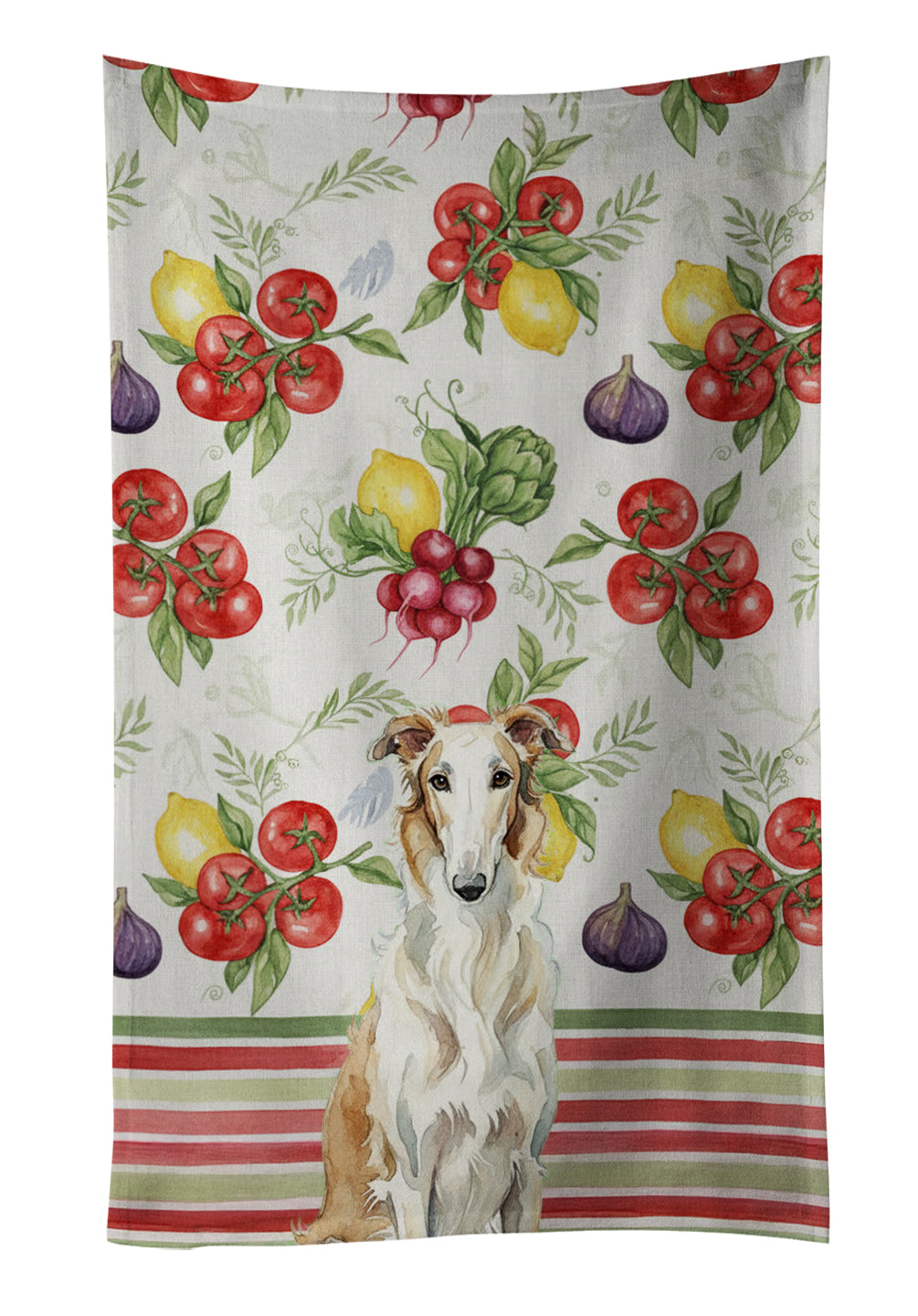 Caroline's Treasures Borzoi Vegetables Kitchen Towel