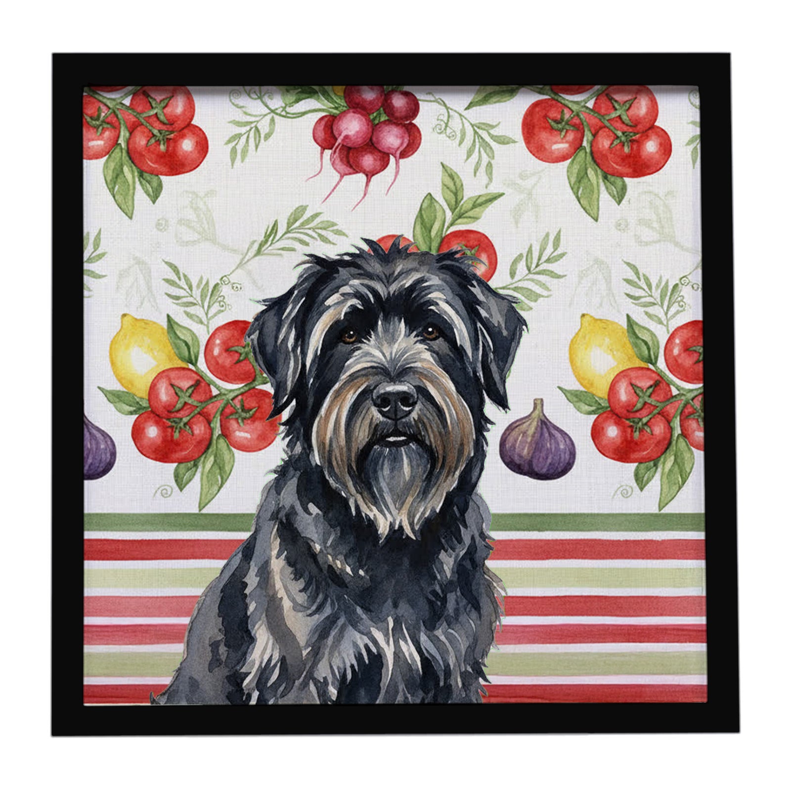 Caroline's Treasures Bouvier des Flandres Vegetables Framed Metal Print