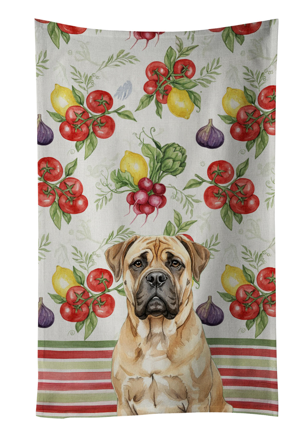Caroline's Treasures Bullmastiff Vegetables Kitchen Towel