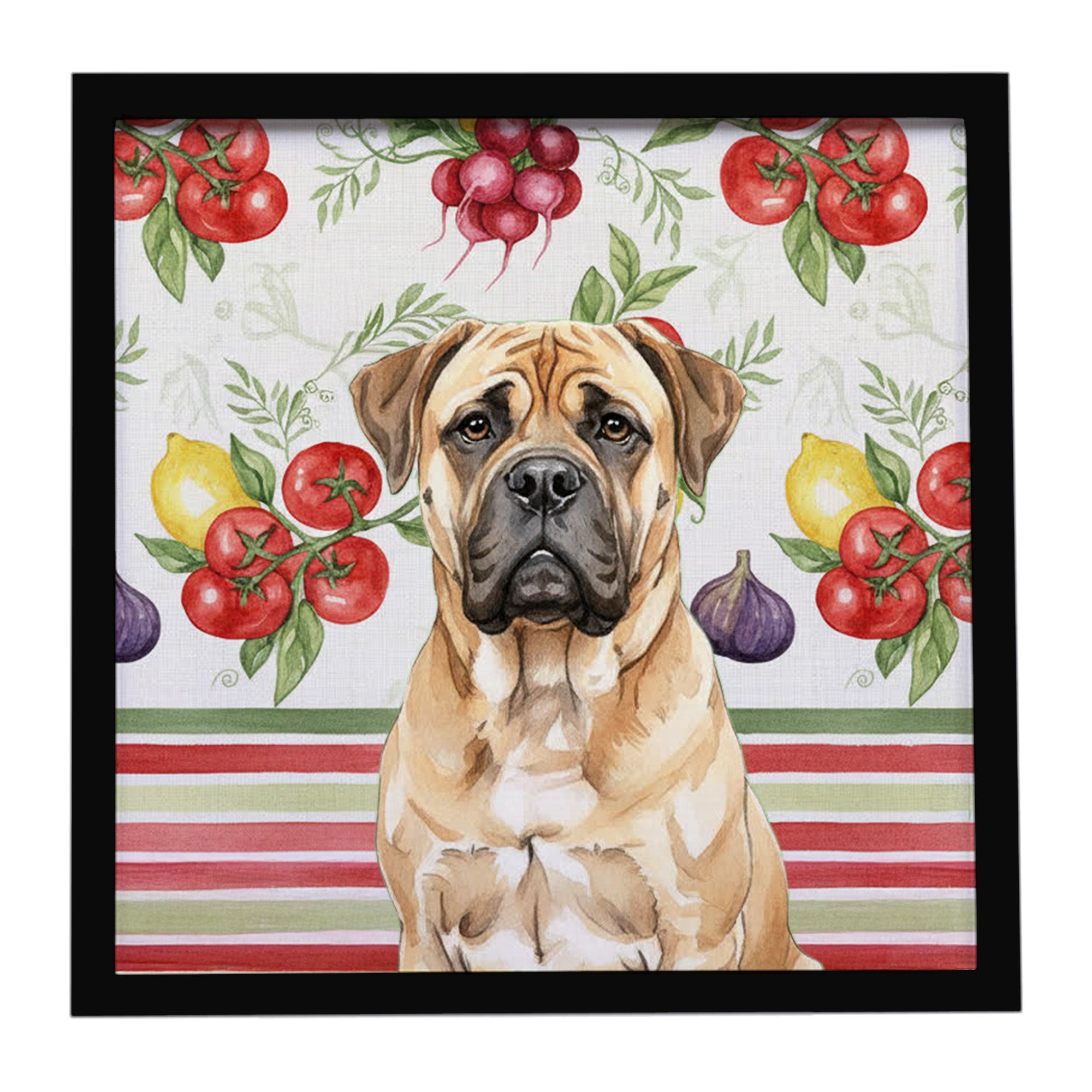 Caroline's Treasures Bullmastiff Vegetables Framed Metal Print